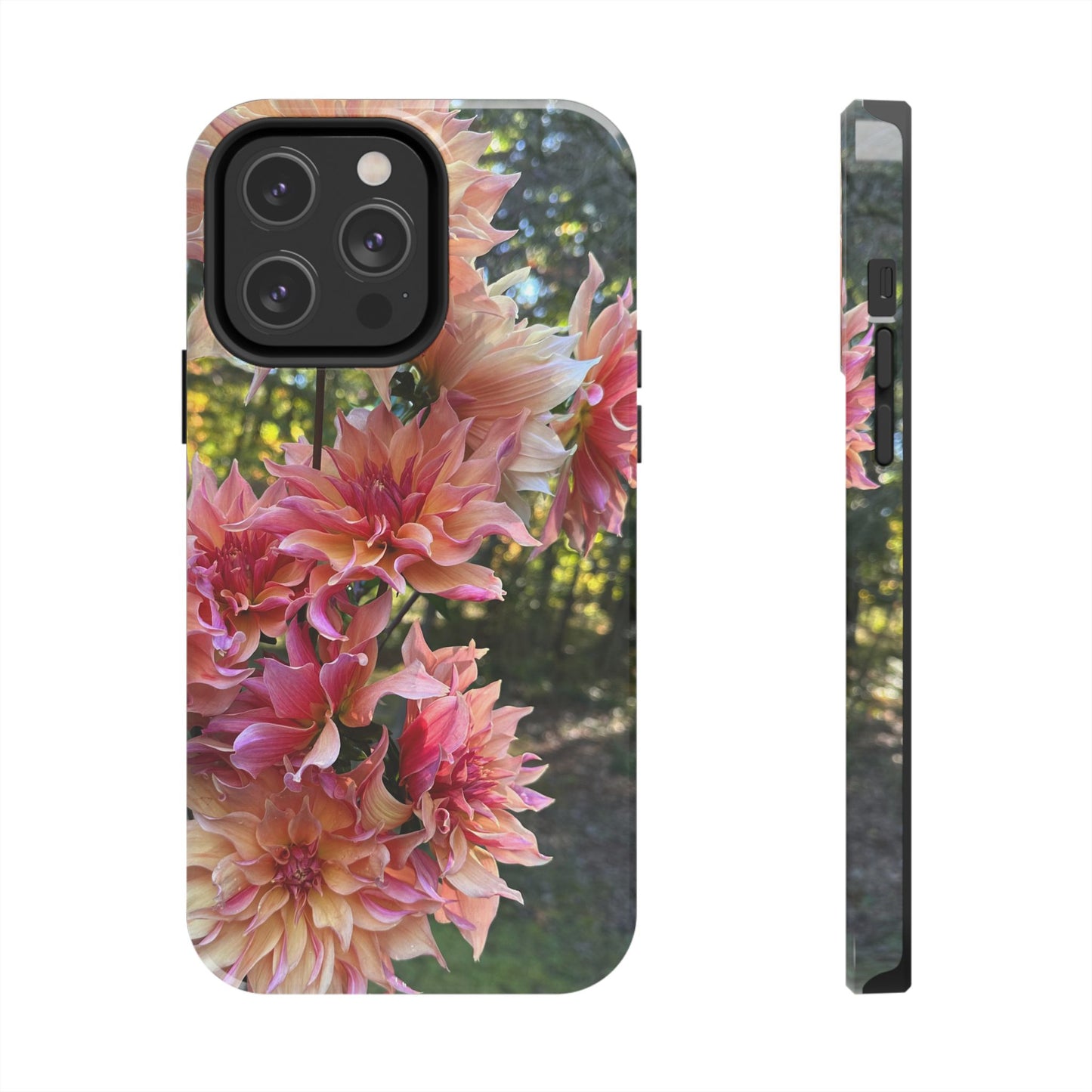Floral Tough Phone Case - Durable Protection with Dahlia Design