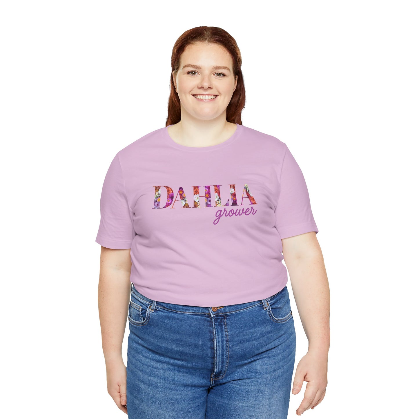 Dahlia Grower Unisex Tee, Floral Graphic Shirt, Gardening Gift, Spring Style T-Shirt, Nature Lover Apparel, Gifts for Gardeners
