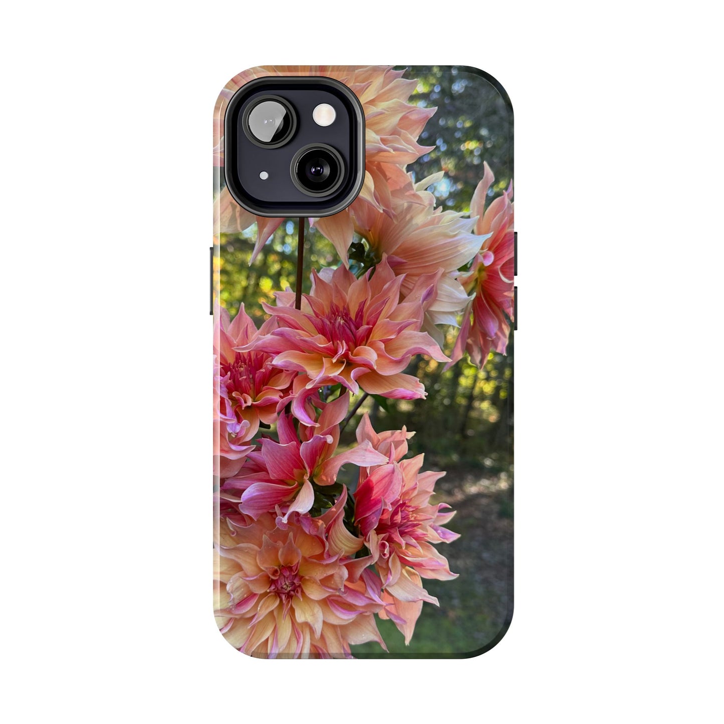 Floral Tough Phone Case - Durable Protection with Dahlia Design