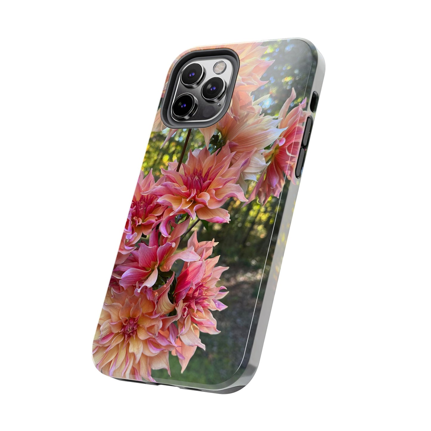 Floral Tough Phone Case - Durable Protection with Dahlia Design
