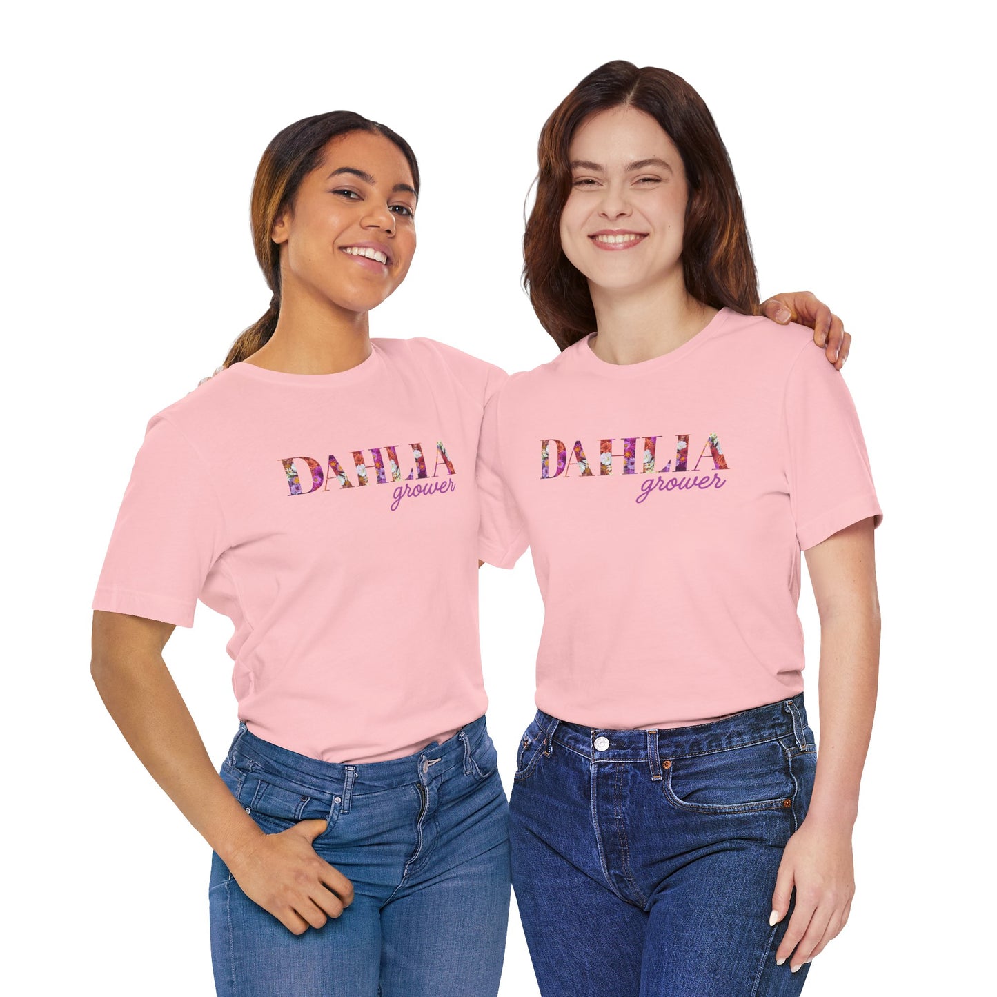Dahlia Grower Unisex Tee, Floral Graphic Shirt, Gardening Gift, Spring Style T-Shirt, Nature Lover Apparel, Gifts for Gardeners