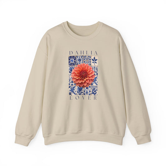 Dahlia Lover Sweatshirt, Floral Crewneck, Botanical Artwear
