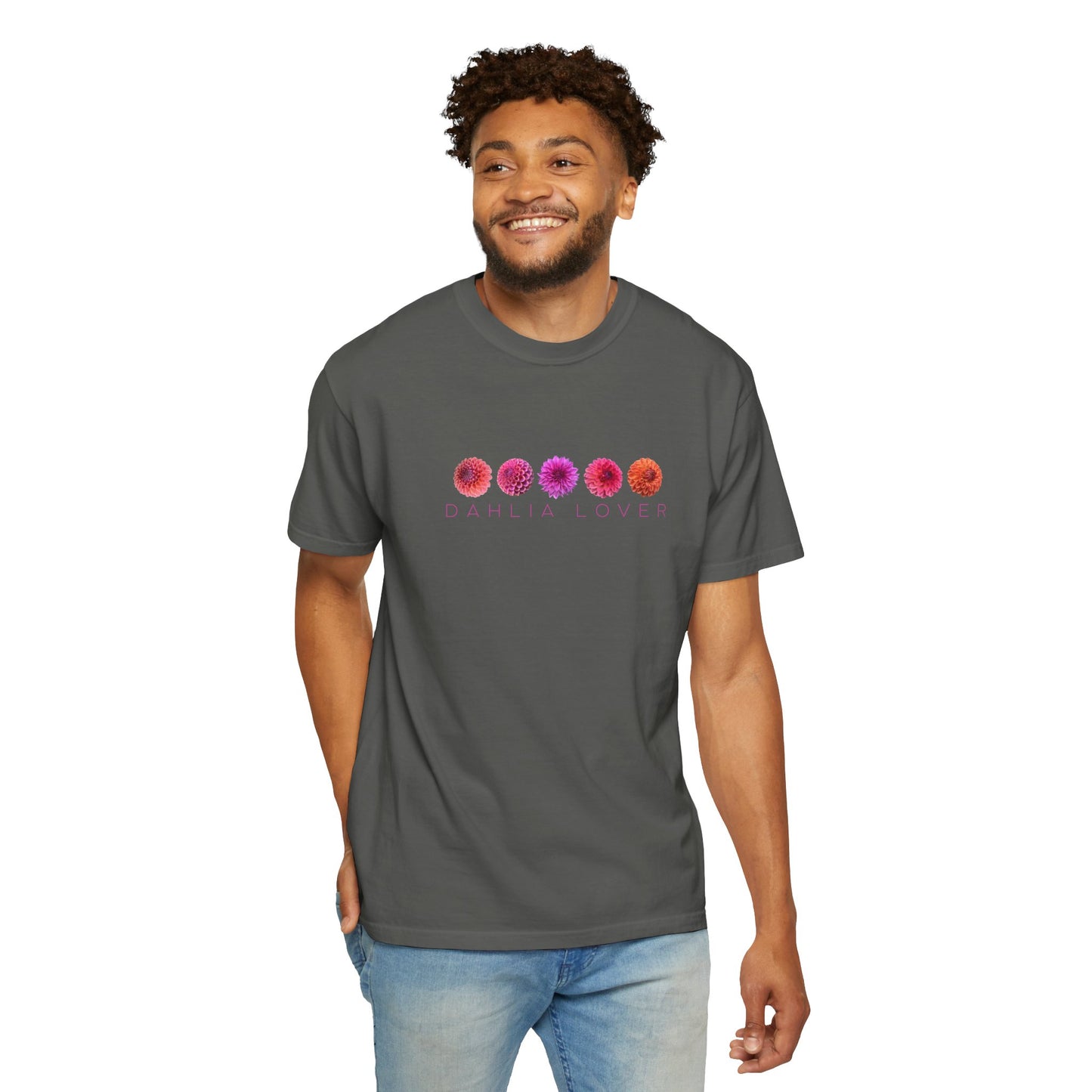 Dahlia Lover T-shirt, Floral Graphic Tee for Flower Lovers