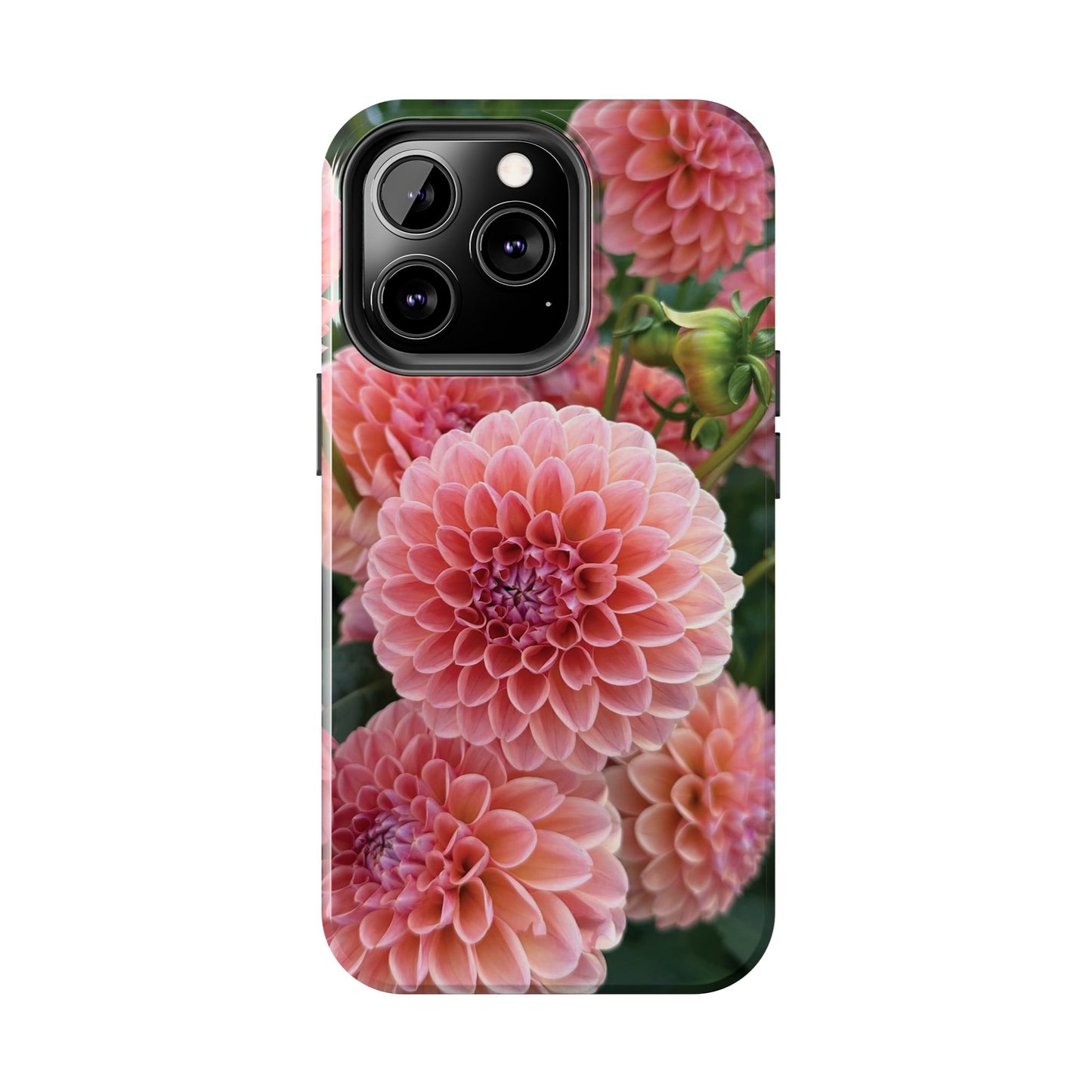 Floral Tough Phone Cases - Durable Protection with Pink Dahlia Design