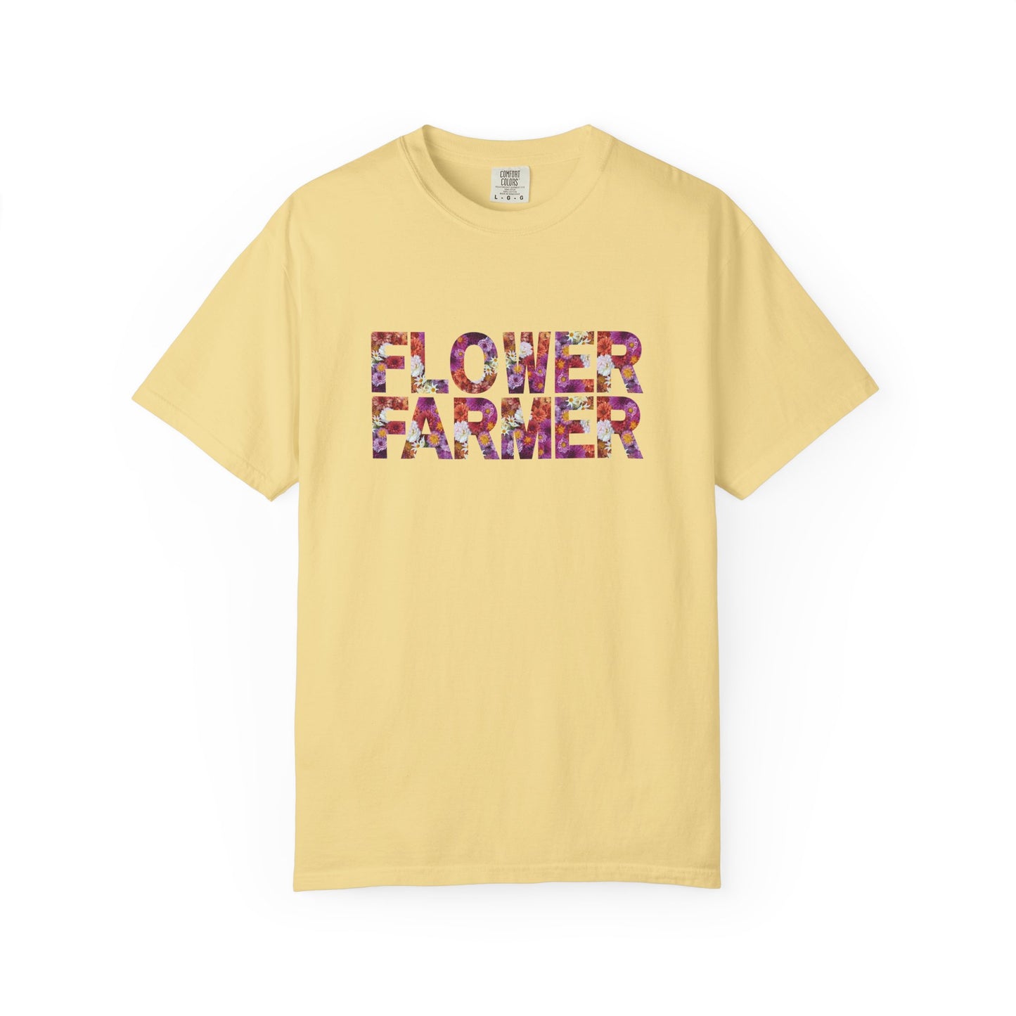 Dahlia Flower Farmer T-shirt, Unisex Garment-Dyed Tee