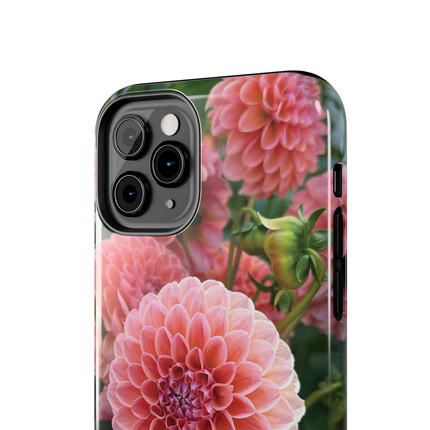 Floral Tough Phone Cases - Durable Protection with Pink Dahlia Design