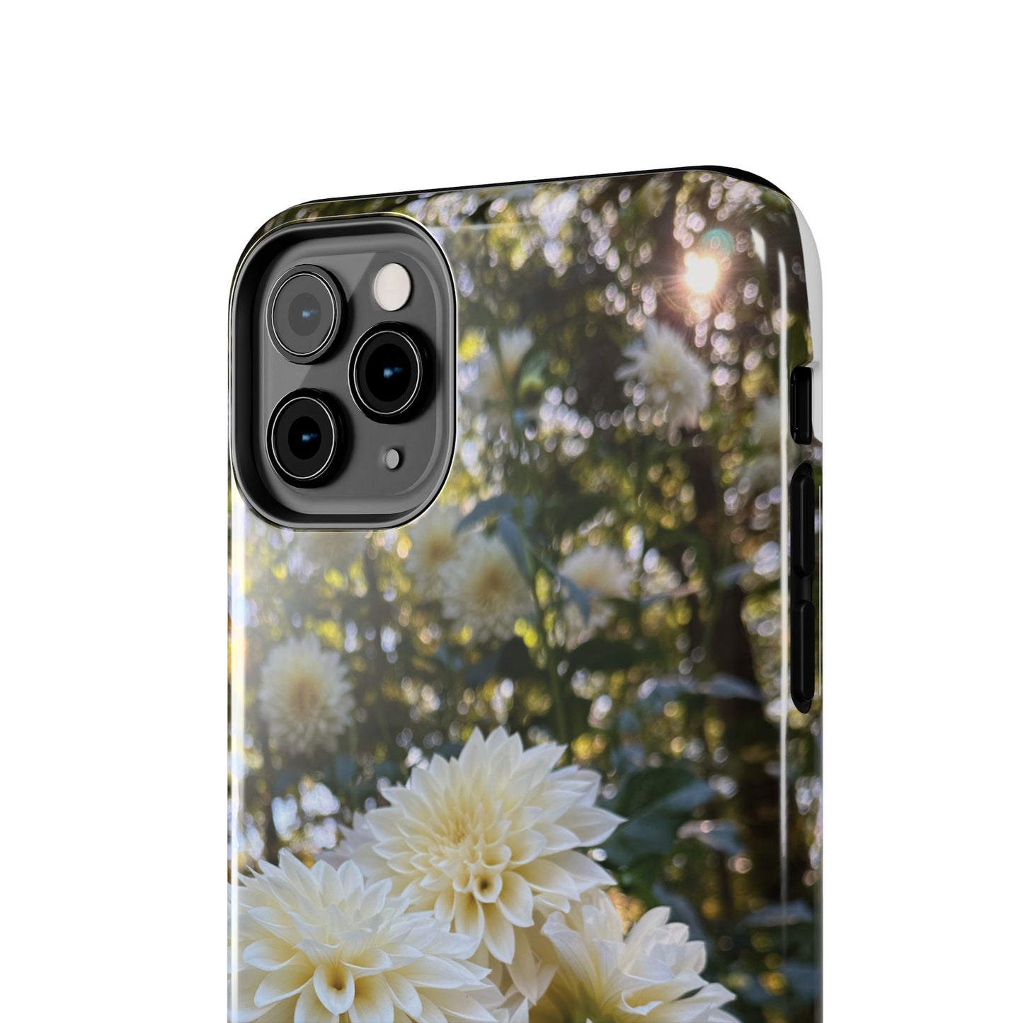 Floral Tough Phone Case - Durable Protection with Cafe au Lait Dahlia Design