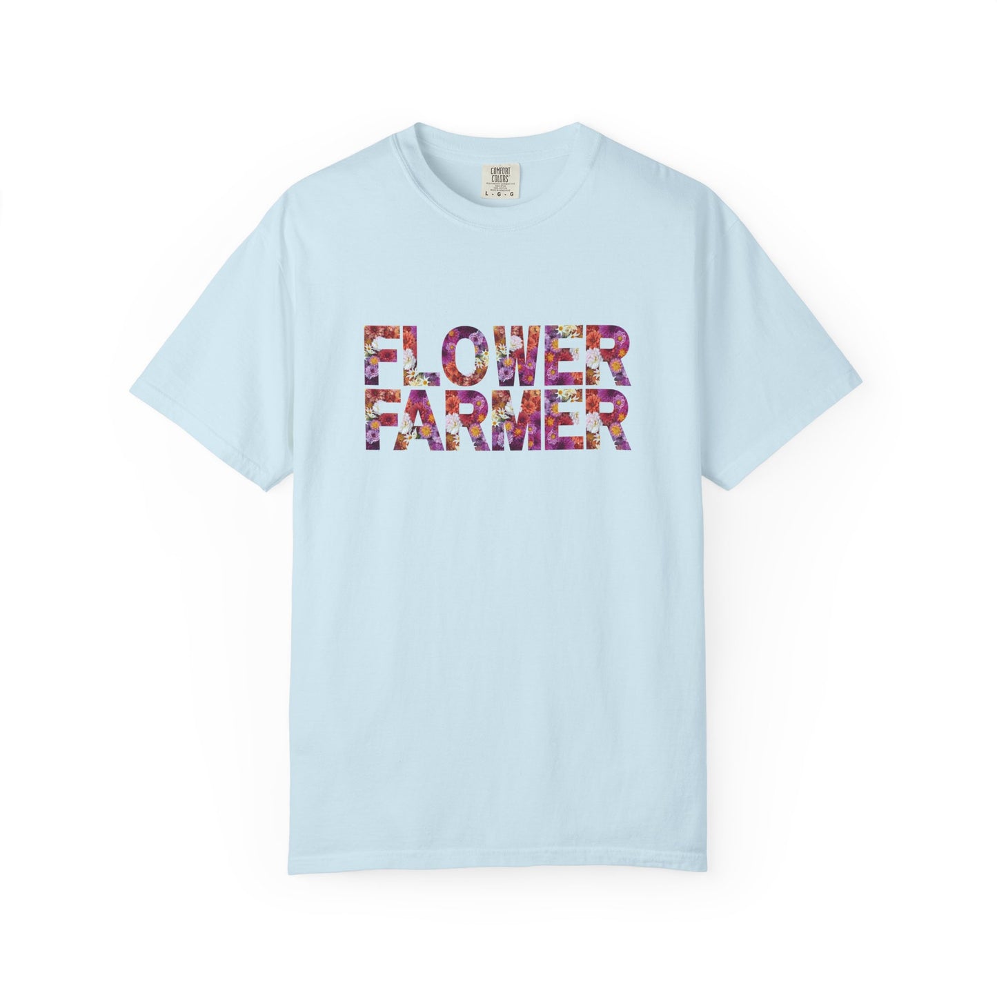 Dahlia Flower Farmer T-shirt, Unisex Garment-Dyed Tee