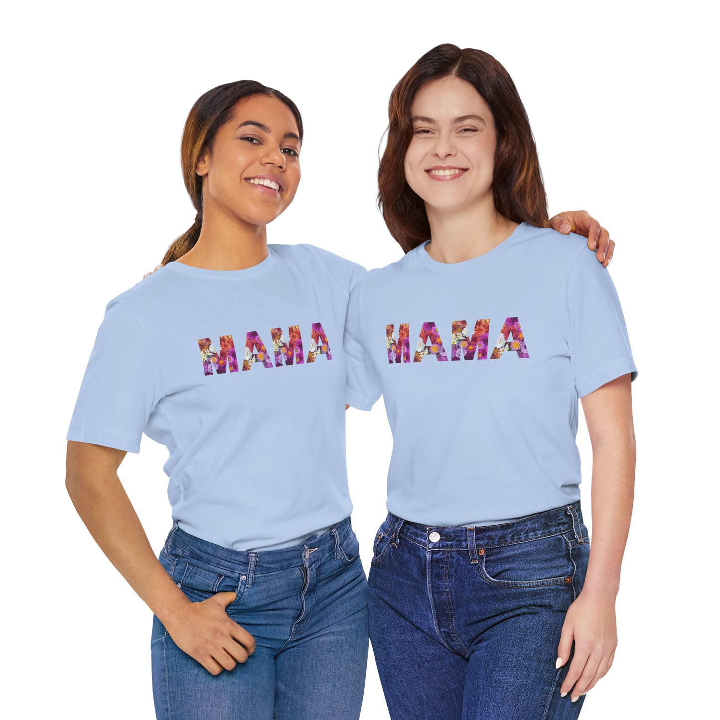 Floral Mama Tee - Perfect for Mother's Day, Gifts for Moms, Casual Wear, Baby Showers, Family Reunions