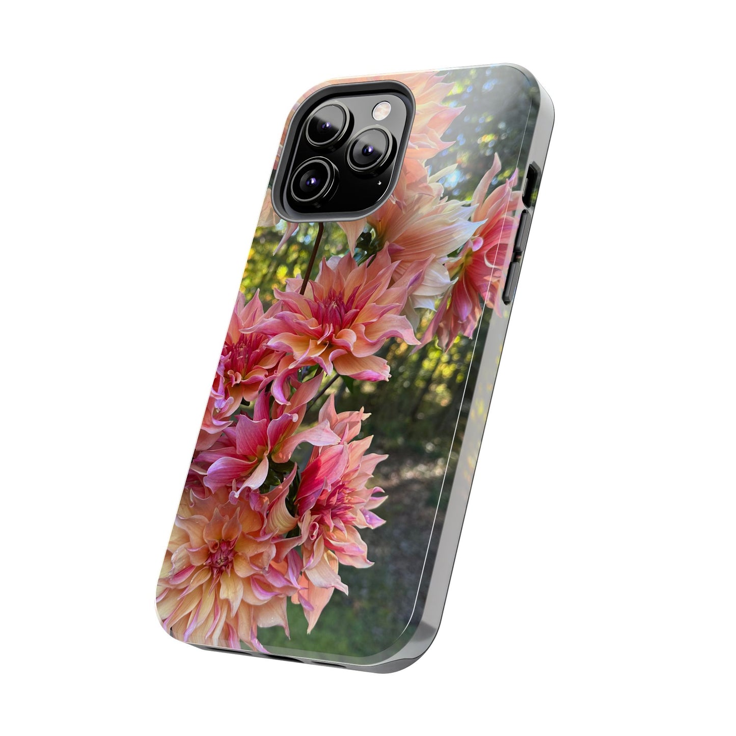 Floral Tough Phone Case - Durable Protection with Dahlia Design