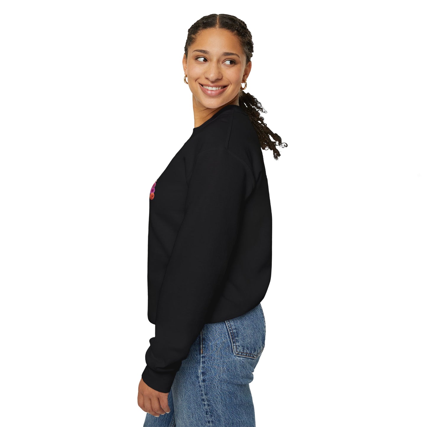 Dahlia Love Sweatshirt - Cozy Floral Crewneck for Spring, Perfect Gift for Flower Lovers, Everyday Casual Wear, Mother's Day, Birthday