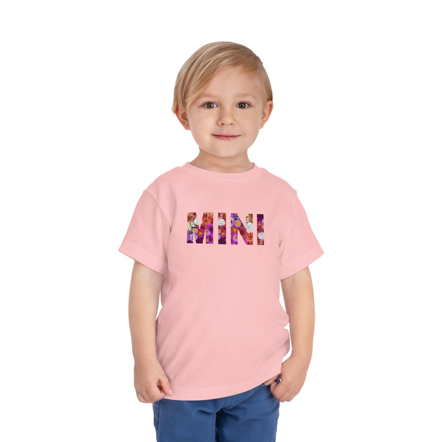 Floral Mini Toddler Tee, Cute Kids T-Shirt, Toddler Graphic Tee, Floral Short Sleeve Shirt, Spring Summer Kids Clothes