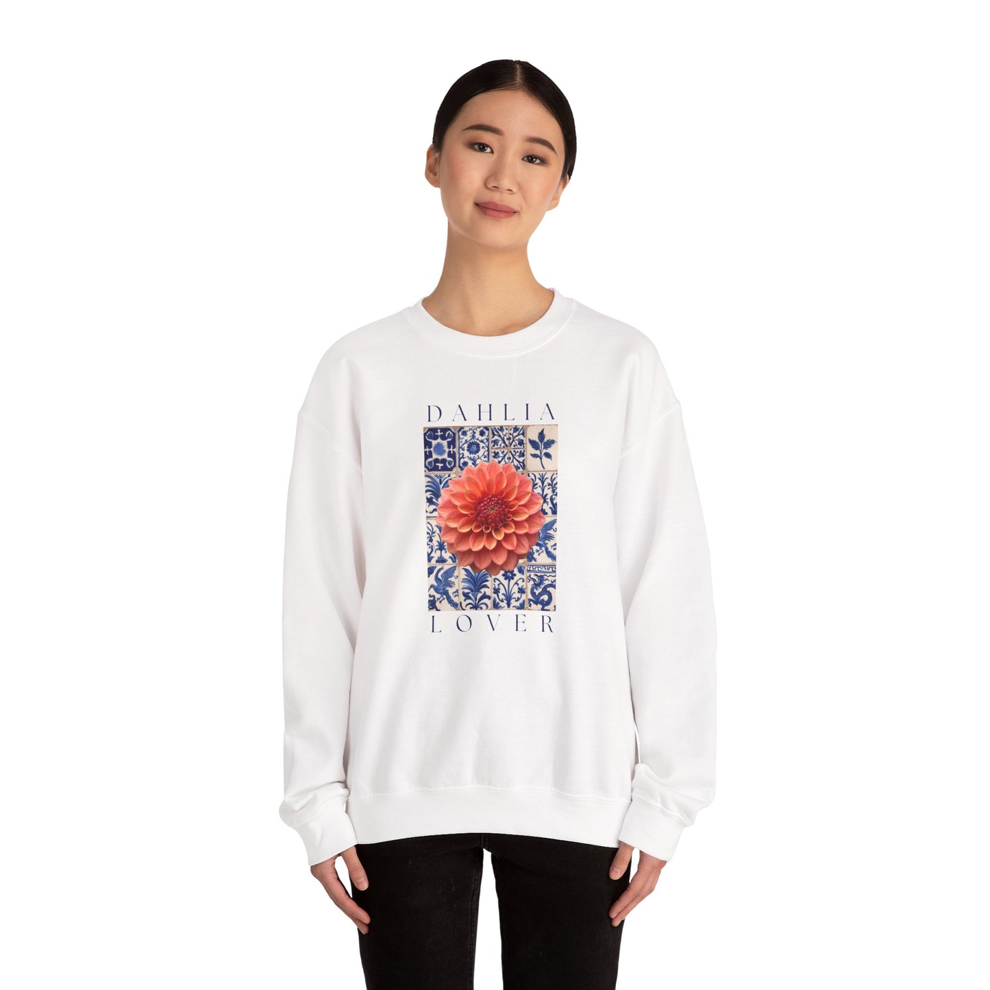 Dahlia Lover Sweatshirt, Floral Crewneck, Botanical Artwear
