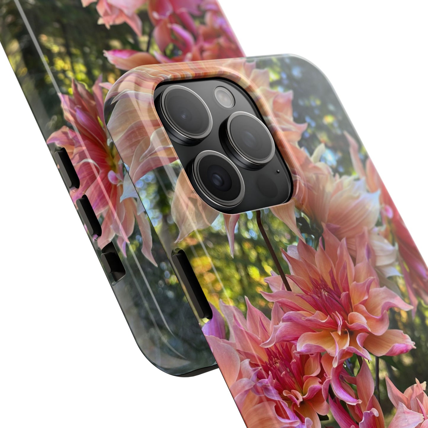Floral Tough Phone Case - Durable Protection with Dahlia Design