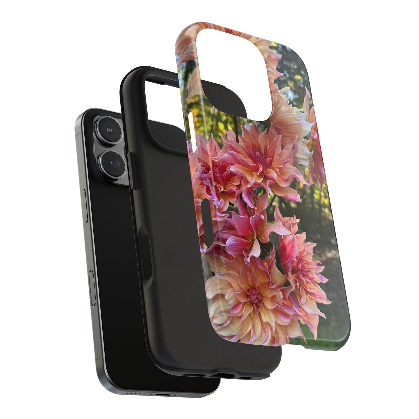 Floral Tough Phone Case - Durable Protection with Dahlia Design