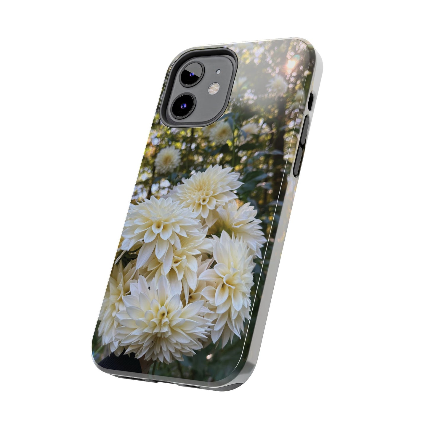 Floral Tough Phone Case - Durable Protection with Cafe au Lait Dahlia Design