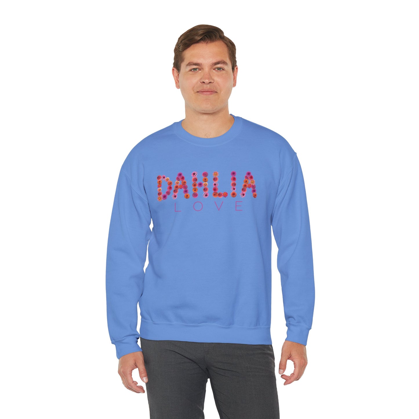 Dahlia Love Sweatshirt - Cozy Floral Crewneck for Spring, Perfect Gift for Flower Lovers, Everyday Casual Wear, Mother's Day, Birthday