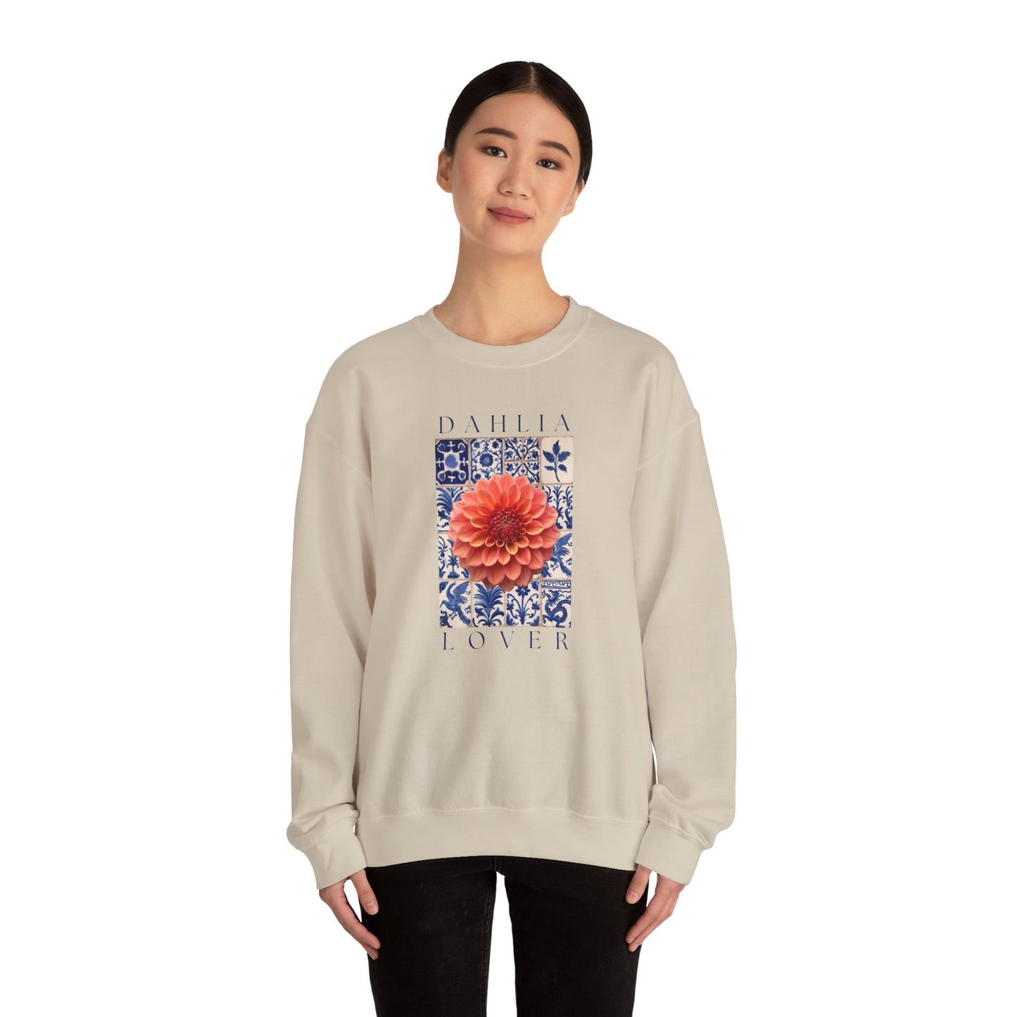 Dahlia Lover Sweatshirt, Floral Crewneck, Botanical Artwear