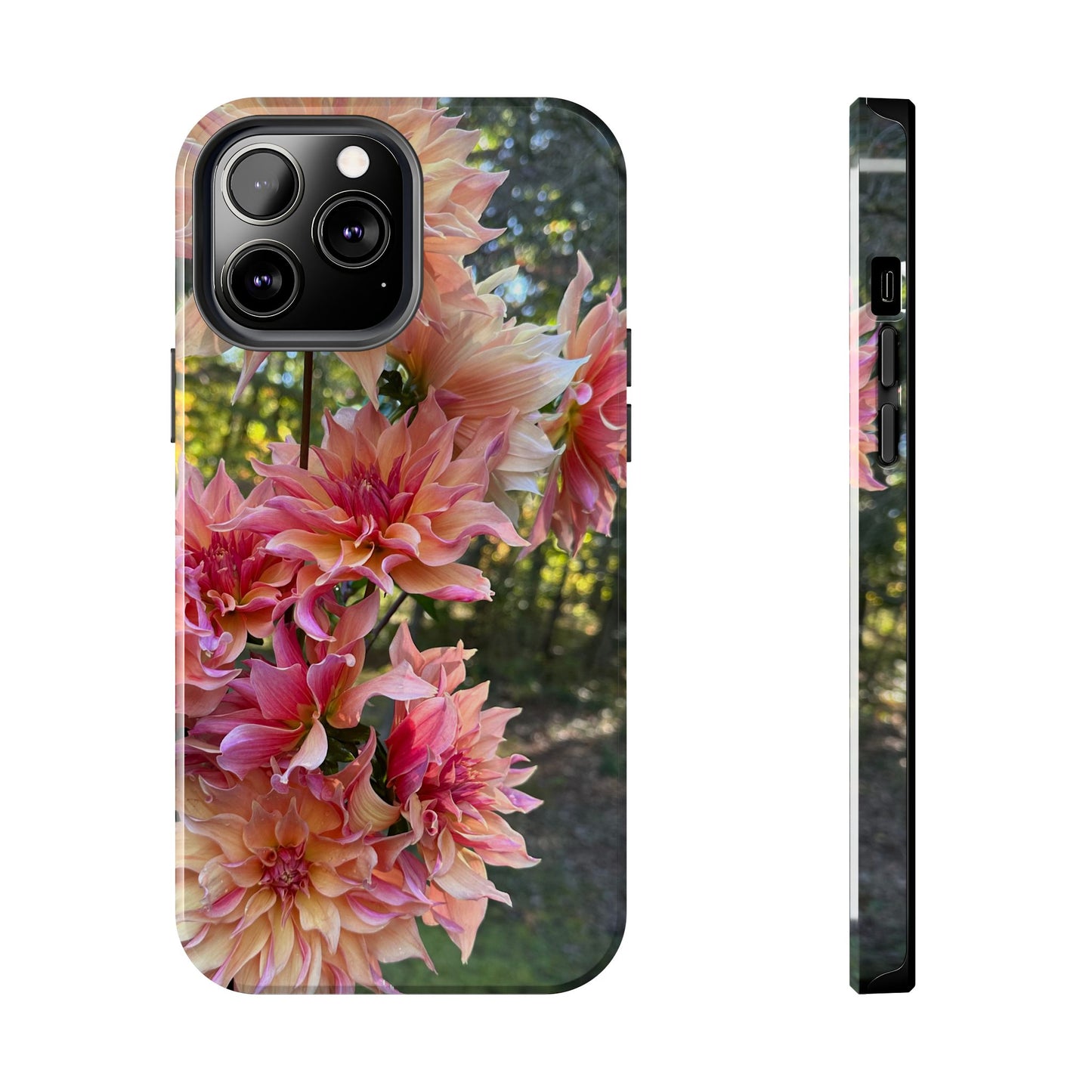 Floral Tough Phone Case - Durable Protection with Dahlia Design