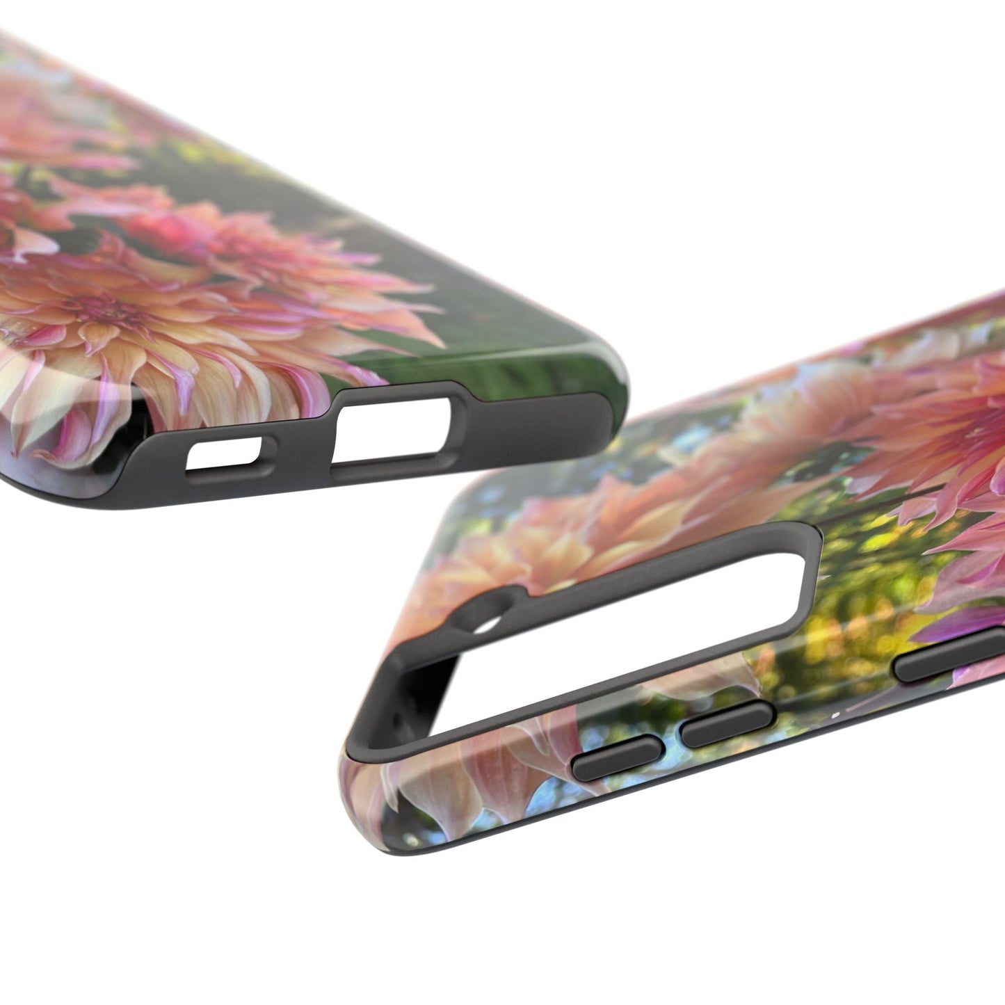 Floral Tough Phone Case - Durable Protection with Dahlia Design