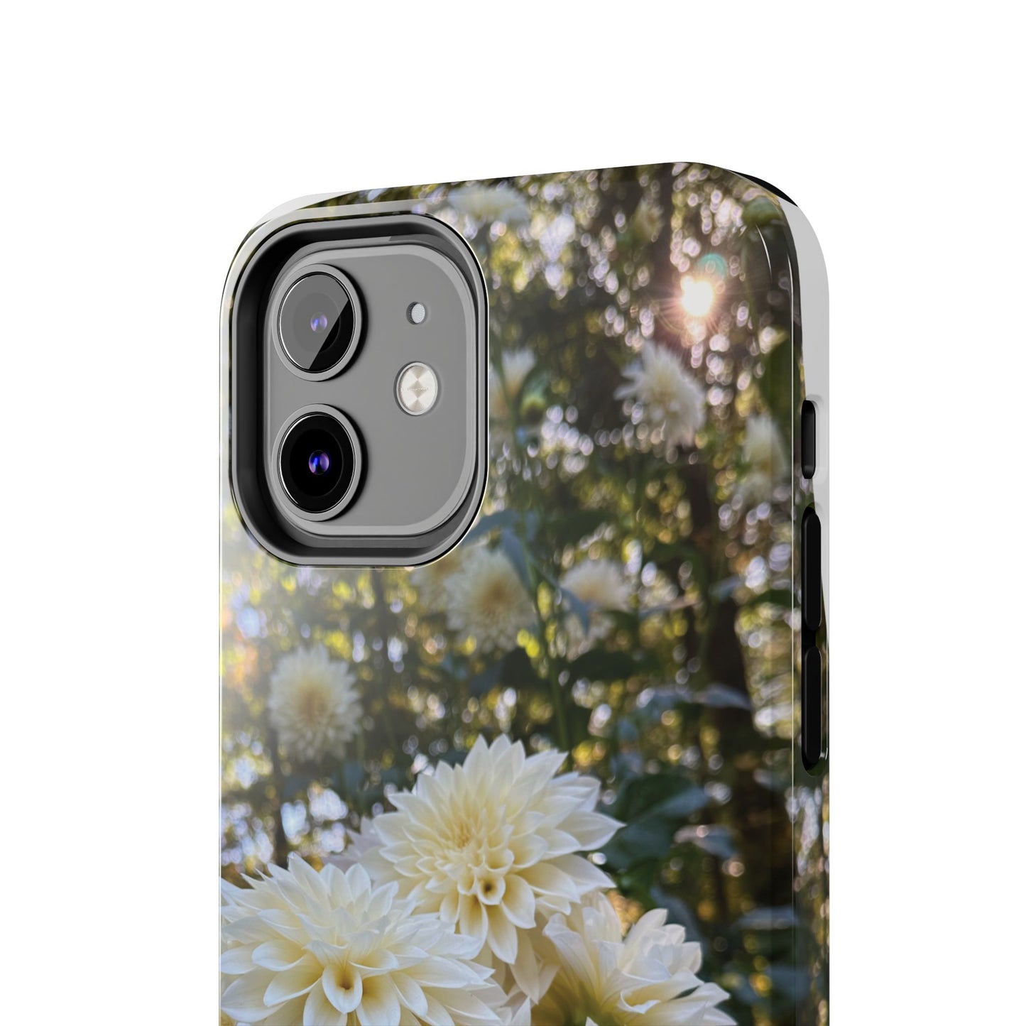 Floral Tough Phone Case - Durable Protection with Cafe au Lait Dahlia Design