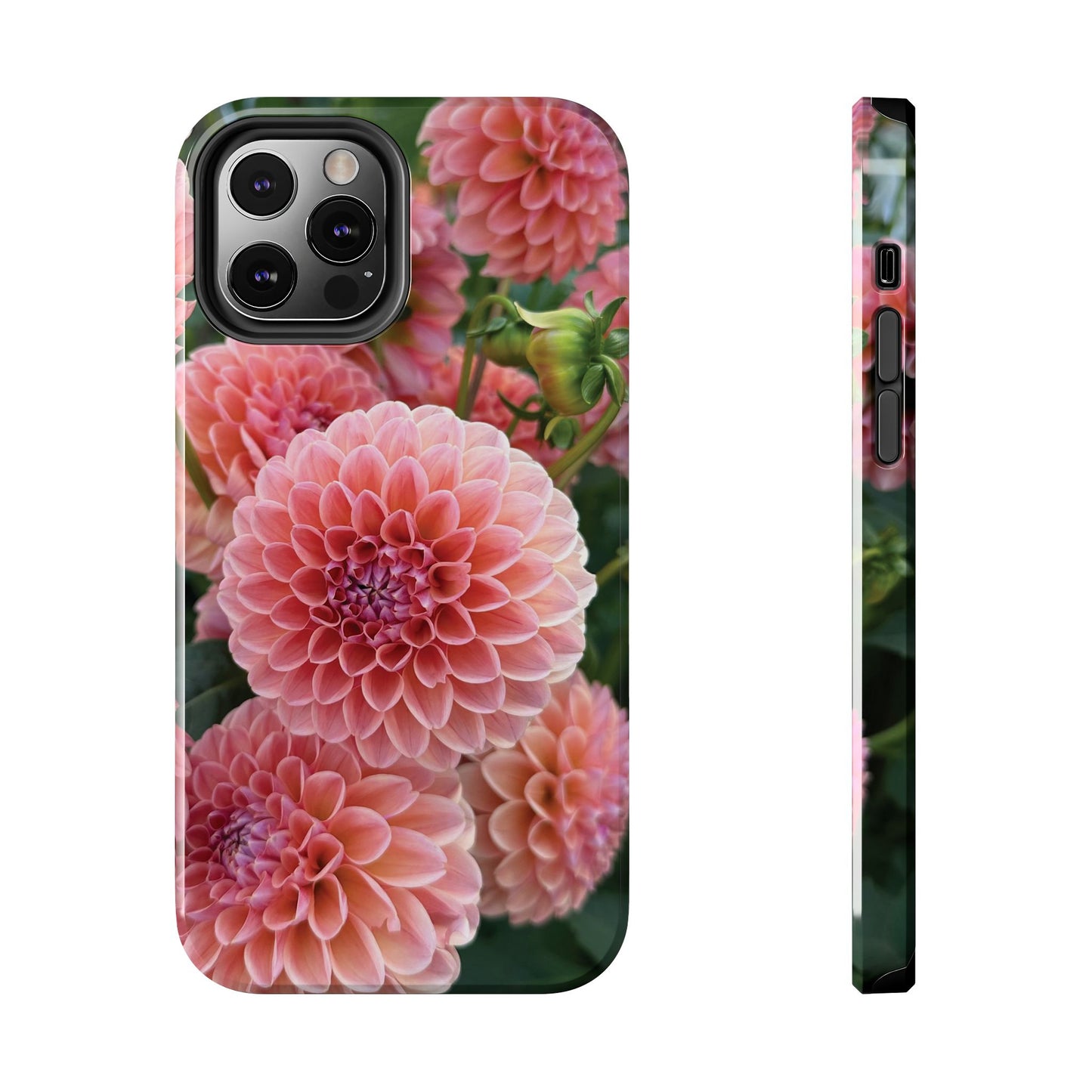 Floral Tough Phone Cases - Durable Protection with Pink Dahlia Design