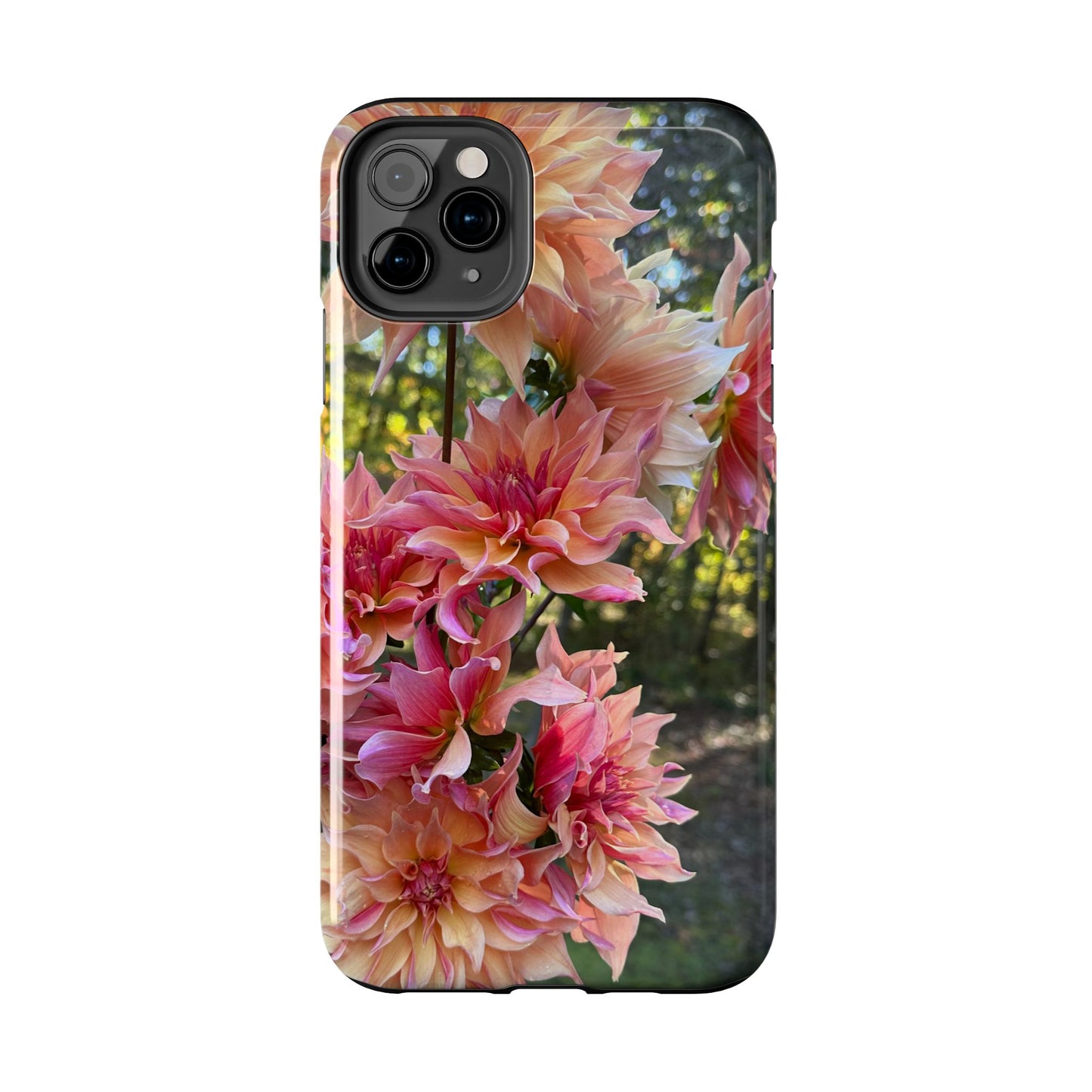 Floral Tough Phone Case - Durable Protection with Dahlia Design