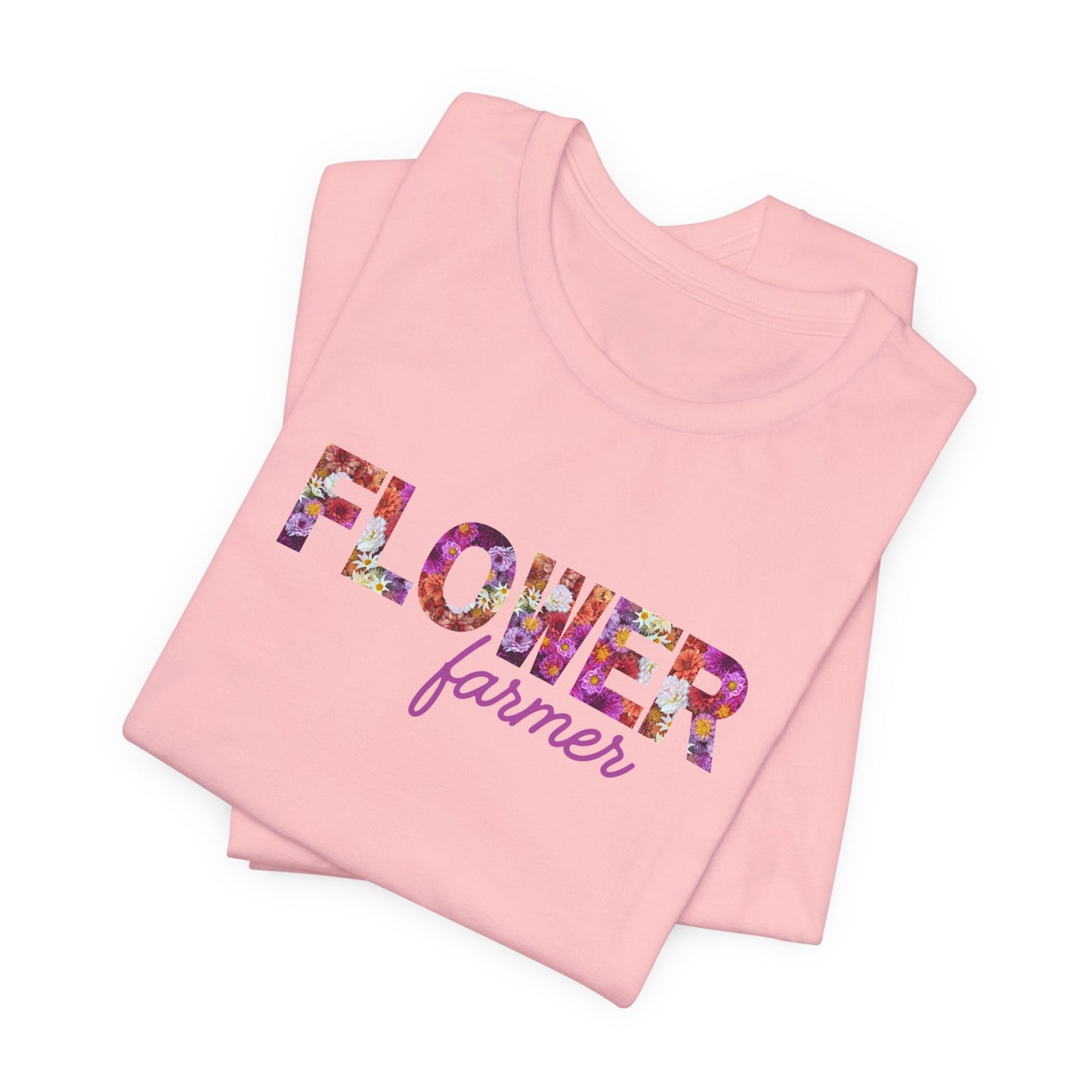 Dahlia Flower Farmer Unisex Tee, Floral Graphic Shirt, Gardening Gift, Spring Style T-Shirt, Nature Lover Apparel, Gifts for Gardeners