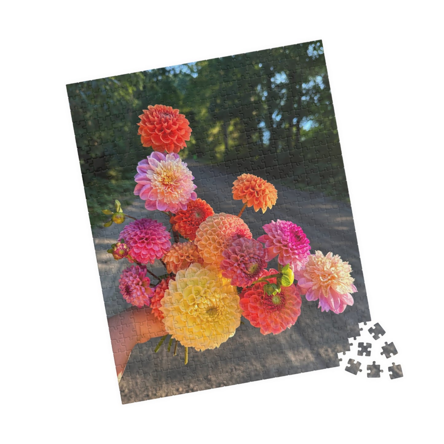 Dahlia Floral-themed Colorful Puzzle (110, 252, 520, 1014-piece) - Perfect for Relaxation and Family Bonding