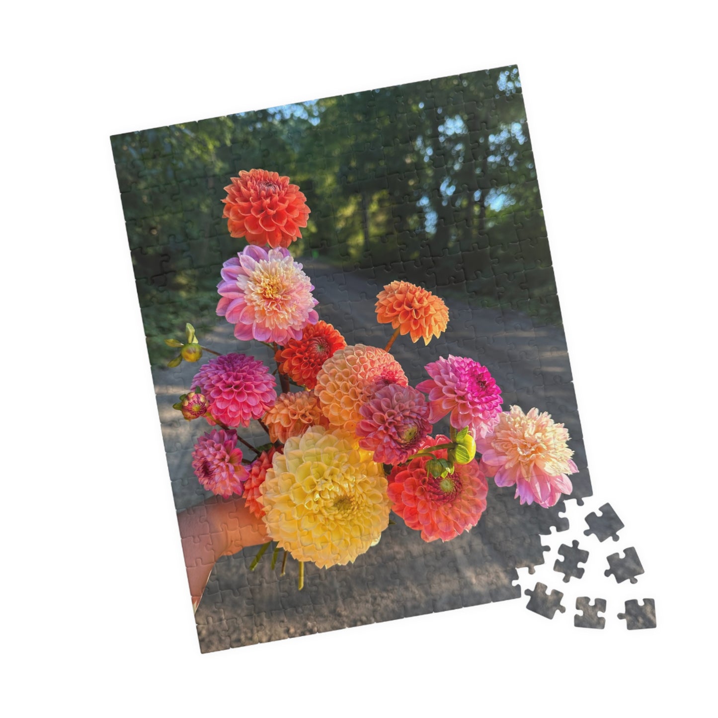 Dahlia Floral-themed Colorful Puzzle (110, 252, 520, 1014-piece) - Perfect for Relaxation and Family Bonding