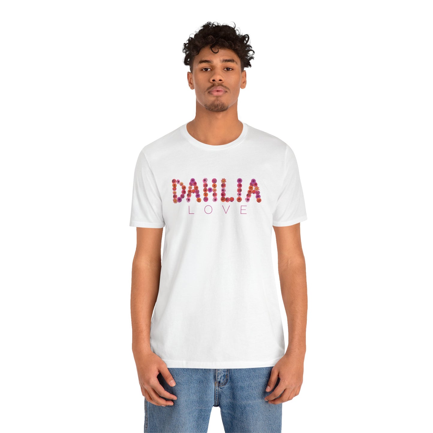 Dahlia Love Tee - Floral Graphic T-Shirt, Unisex Apparel, Casual Wear, Gift for Her, Spring Fashion