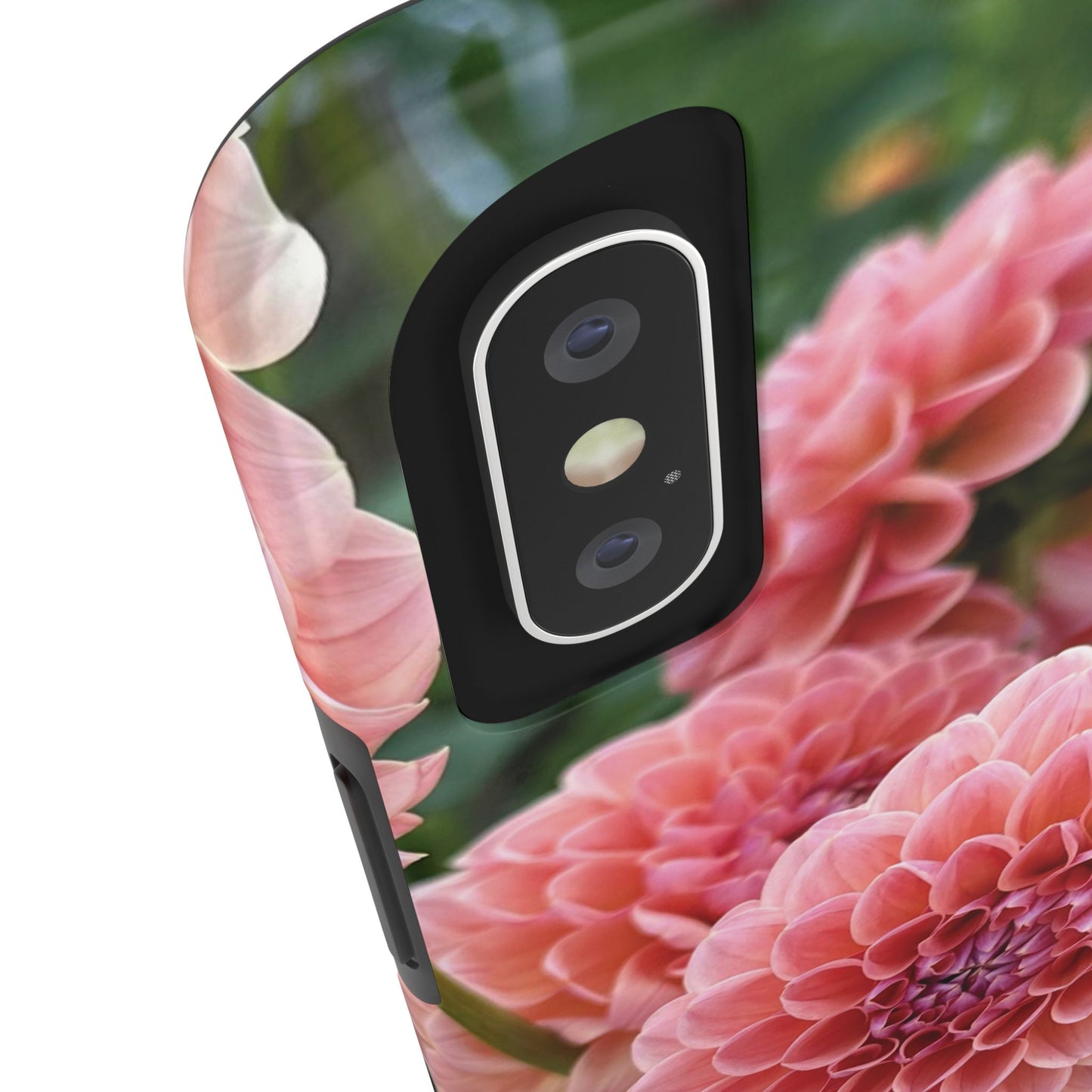 Floral Tough Phone Cases - Durable Protection with Pink Dahlia Design