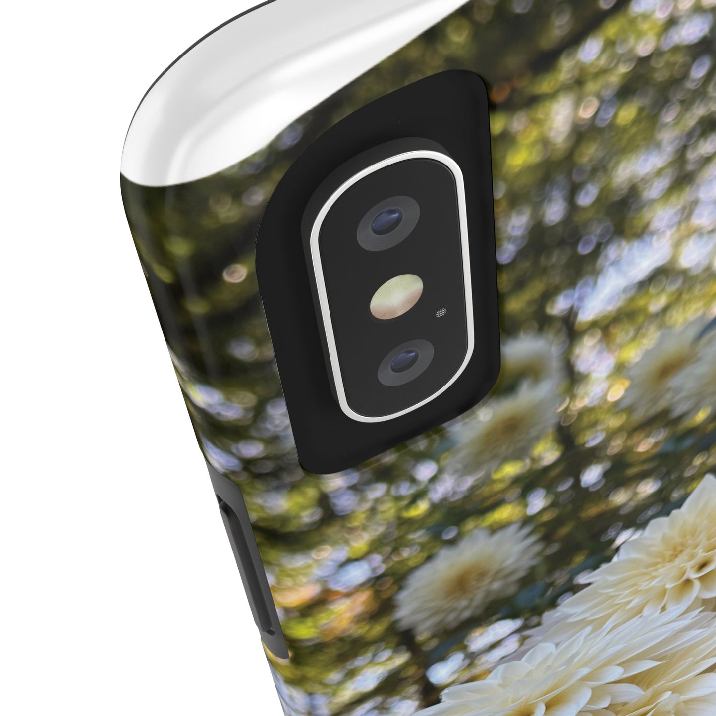 Floral Tough Phone Case - Durable Protection with Cafe au Lait Dahlia Design