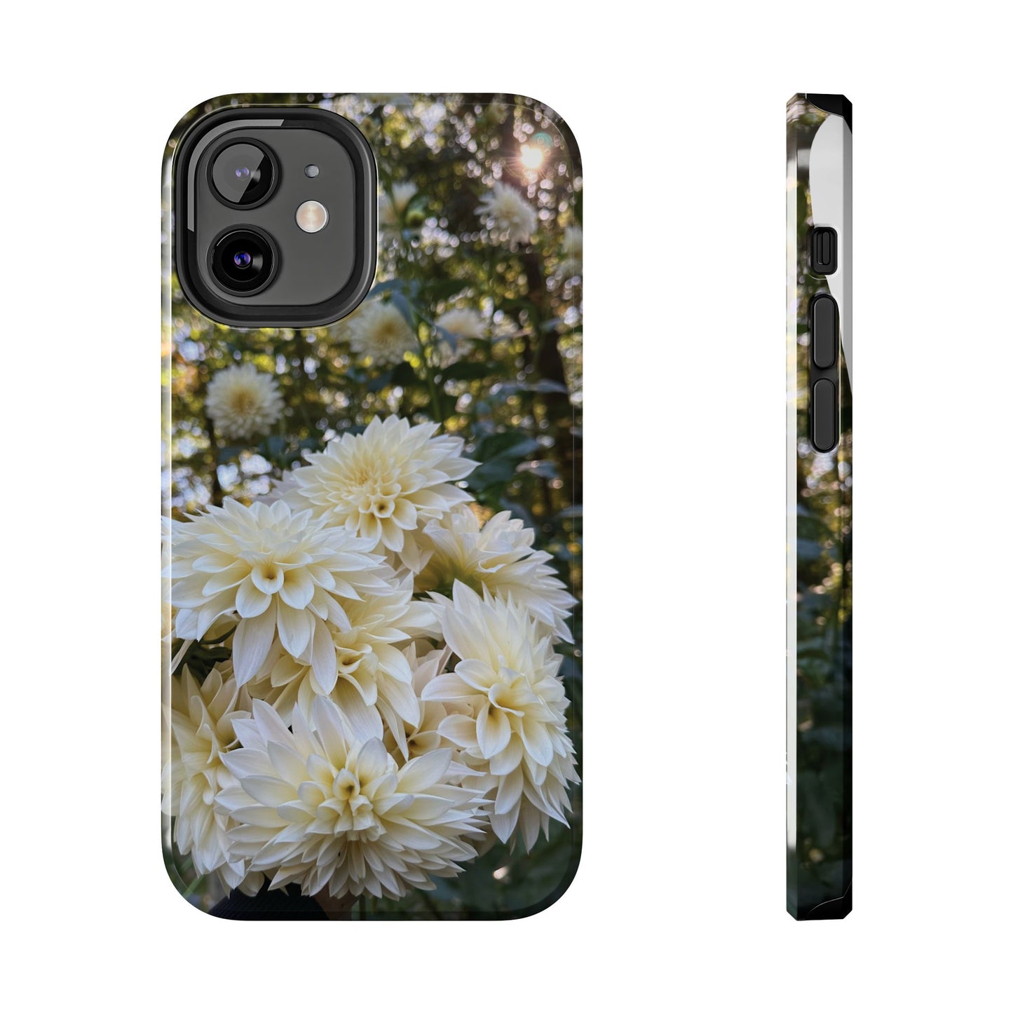 Floral Tough Phone Case - Durable Protection with Cafe au Lait Dahlia Design