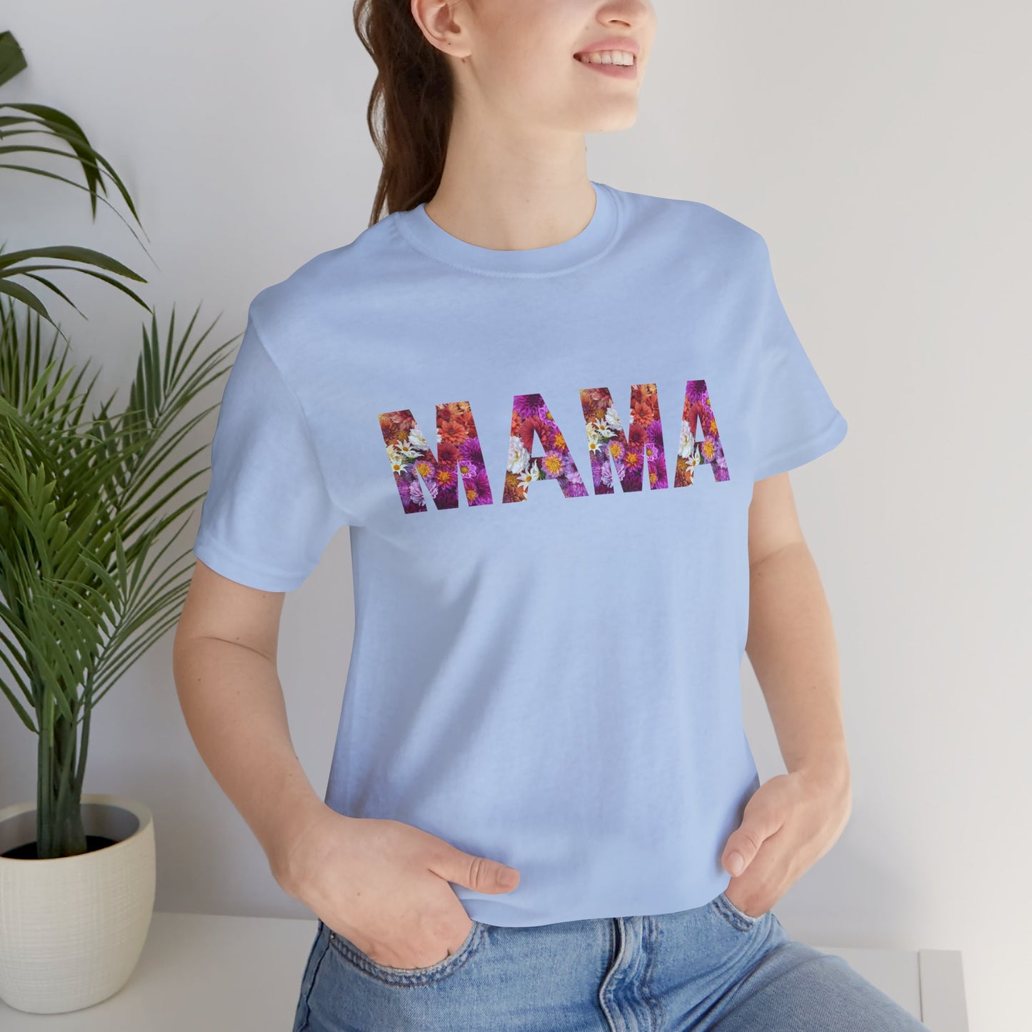 Floral Mama Tee - Perfect for Mother's Day, Gifts for Moms, Casual Wear, Baby Showers, Family Reunions