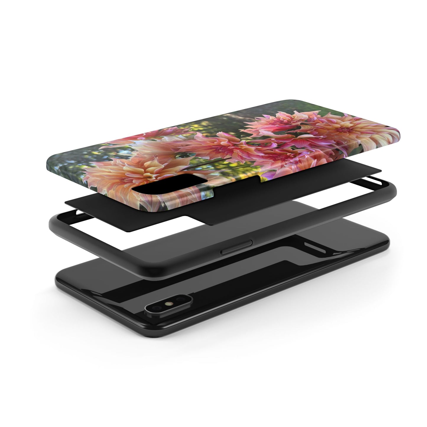 Floral Tough Phone Case - Durable Protection with Dahlia Design