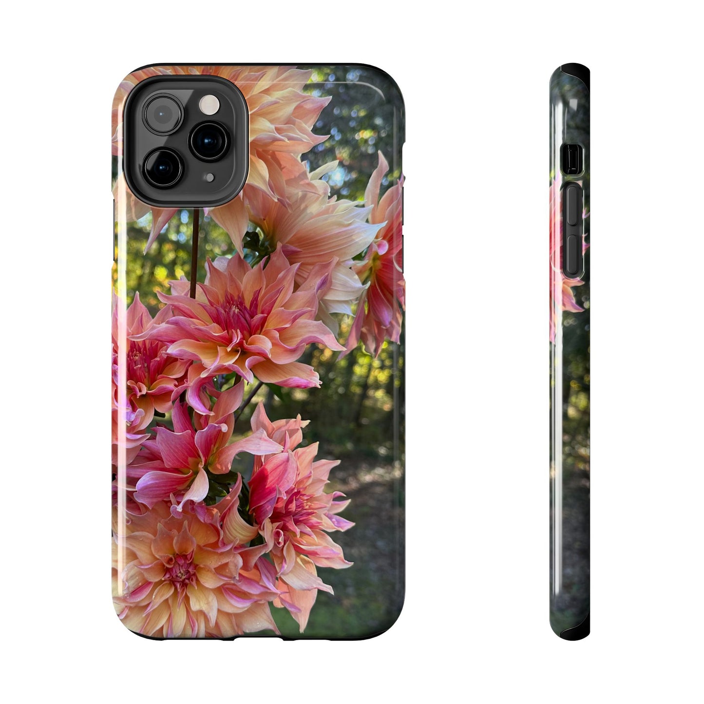 Floral Tough Phone Case - Durable Protection with Dahlia Design