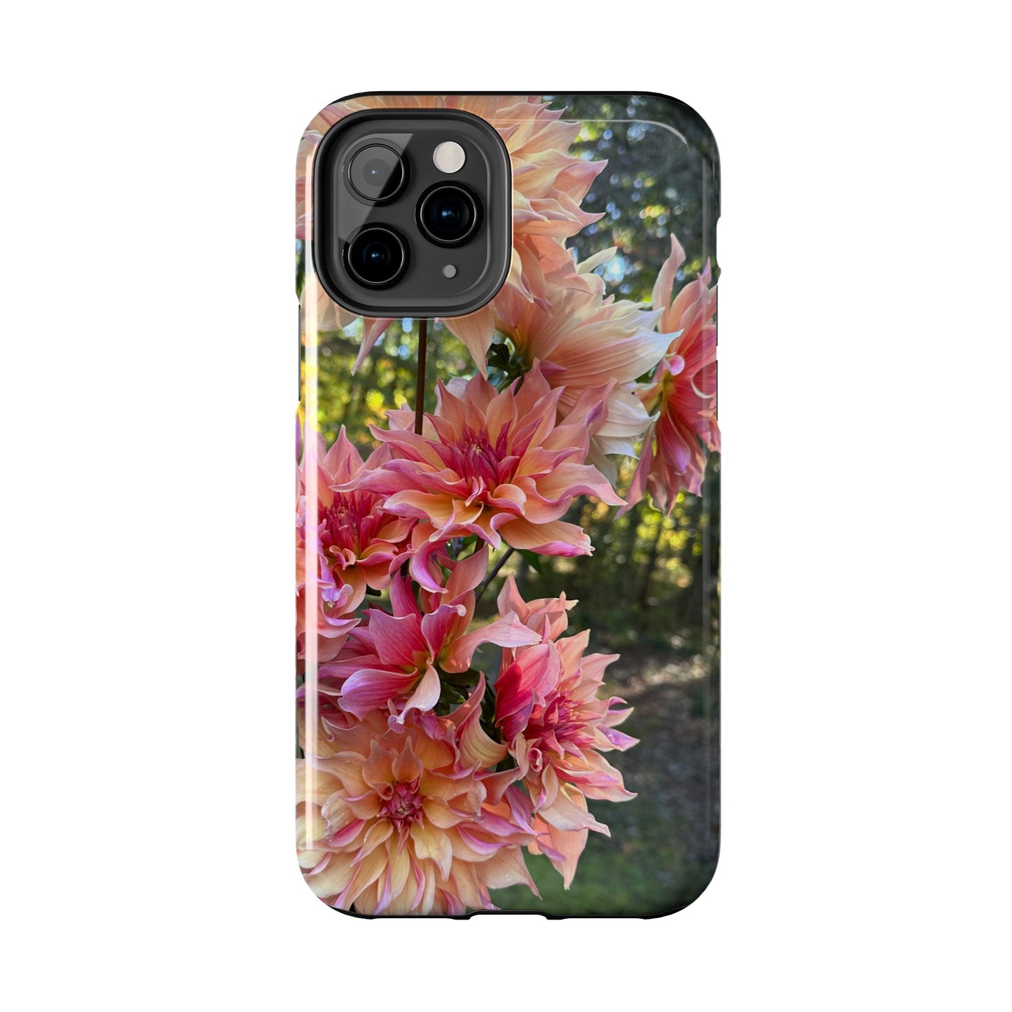 Floral Tough Phone Case - Durable Protection with Dahlia Design