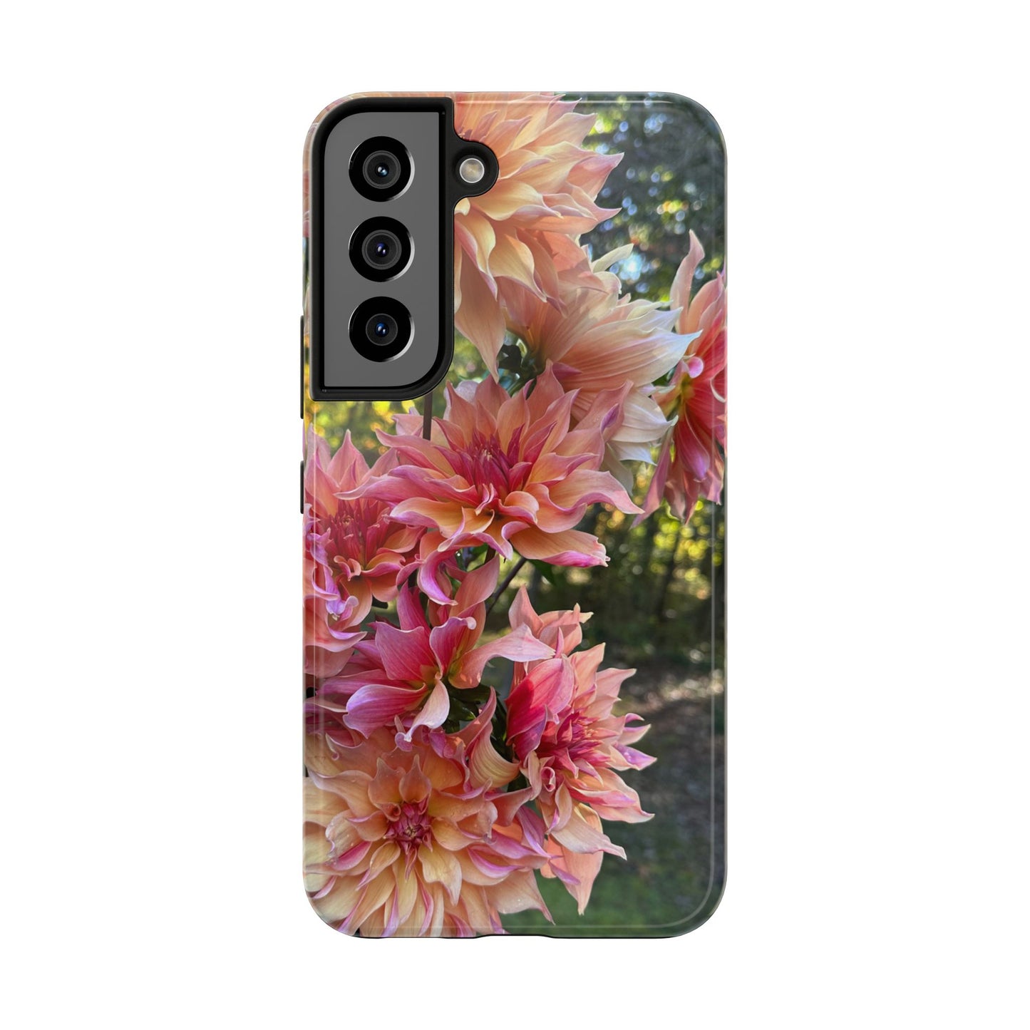 Floral Tough Phone Case - Durable Protection with Dahlia Design