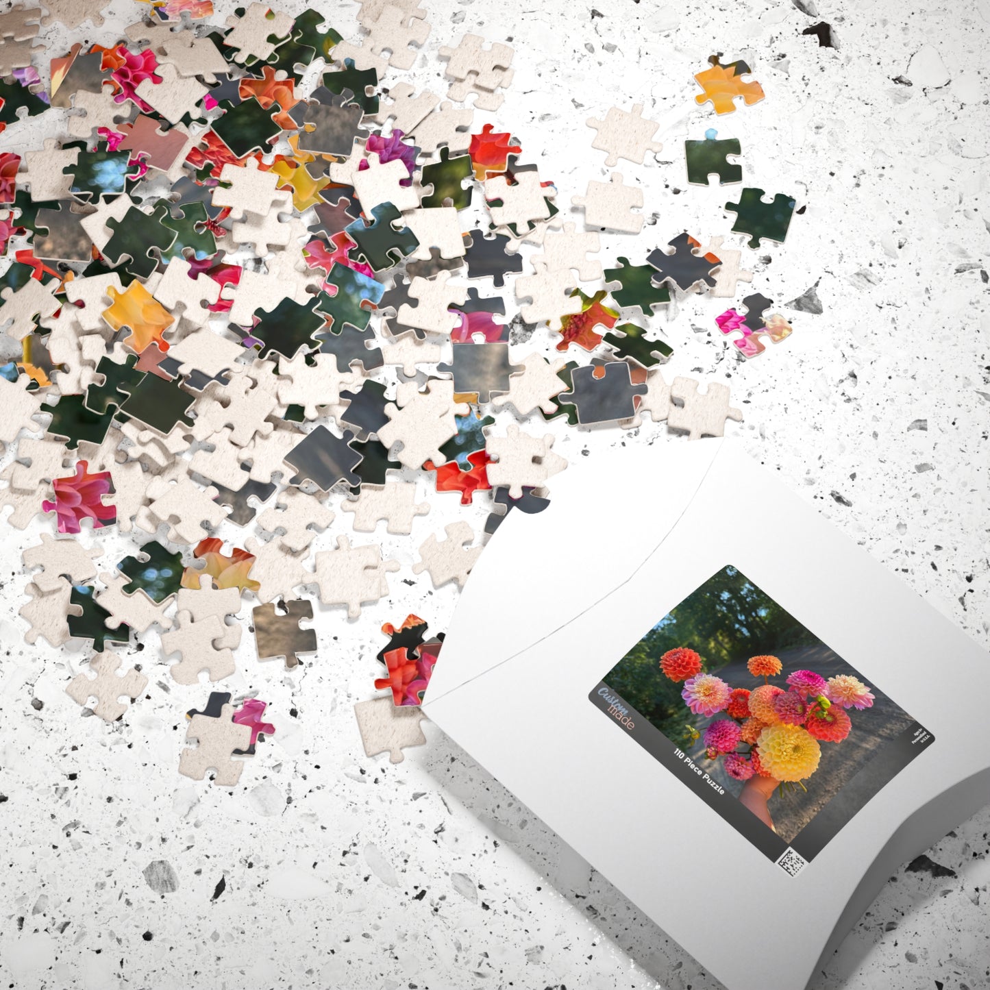 Dahlia Floral-themed Colorful Puzzle (110, 252, 520, 1014-piece) - Perfect for Relaxation and Family Bonding