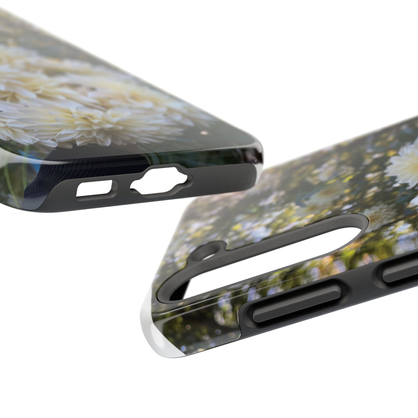Floral Tough Phone Case - Durable Protection with Cafe au Lait Dahlia Design