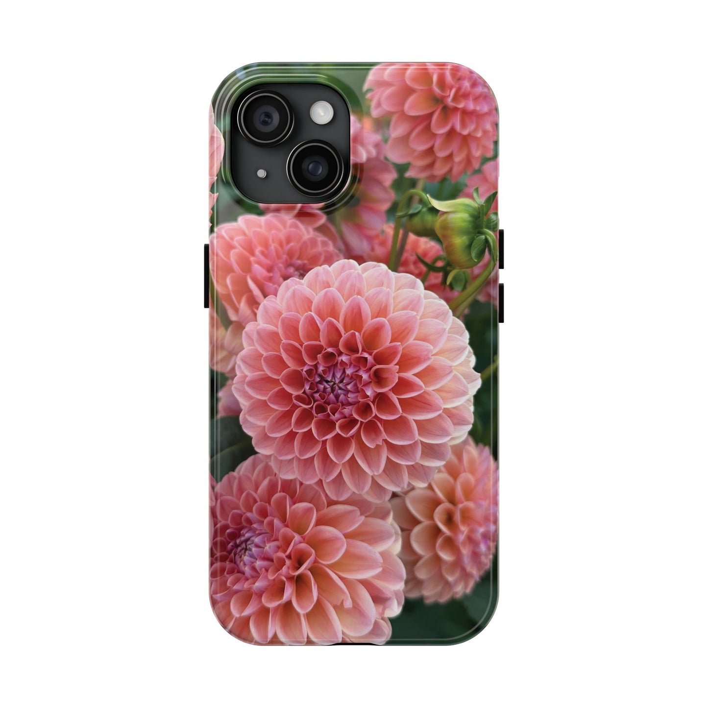 Floral Tough Phone Cases - Durable Protection with Pink Dahlia Design