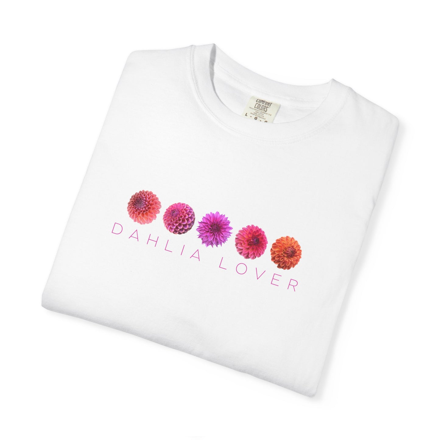 Dahlia Lover T-shirt, Floral Graphic Tee for Flower Lovers