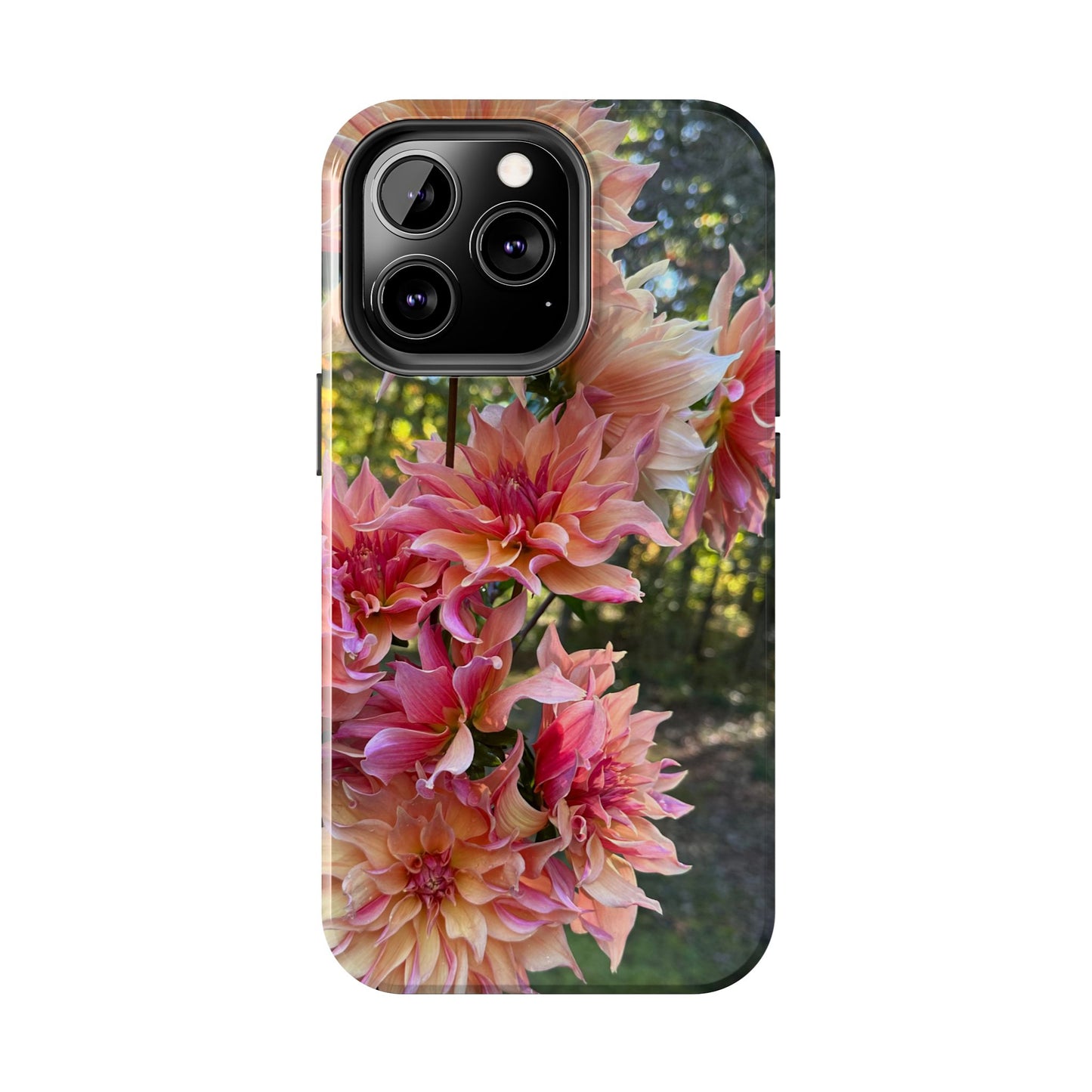 Floral Tough Phone Case - Durable Protection with Dahlia Design