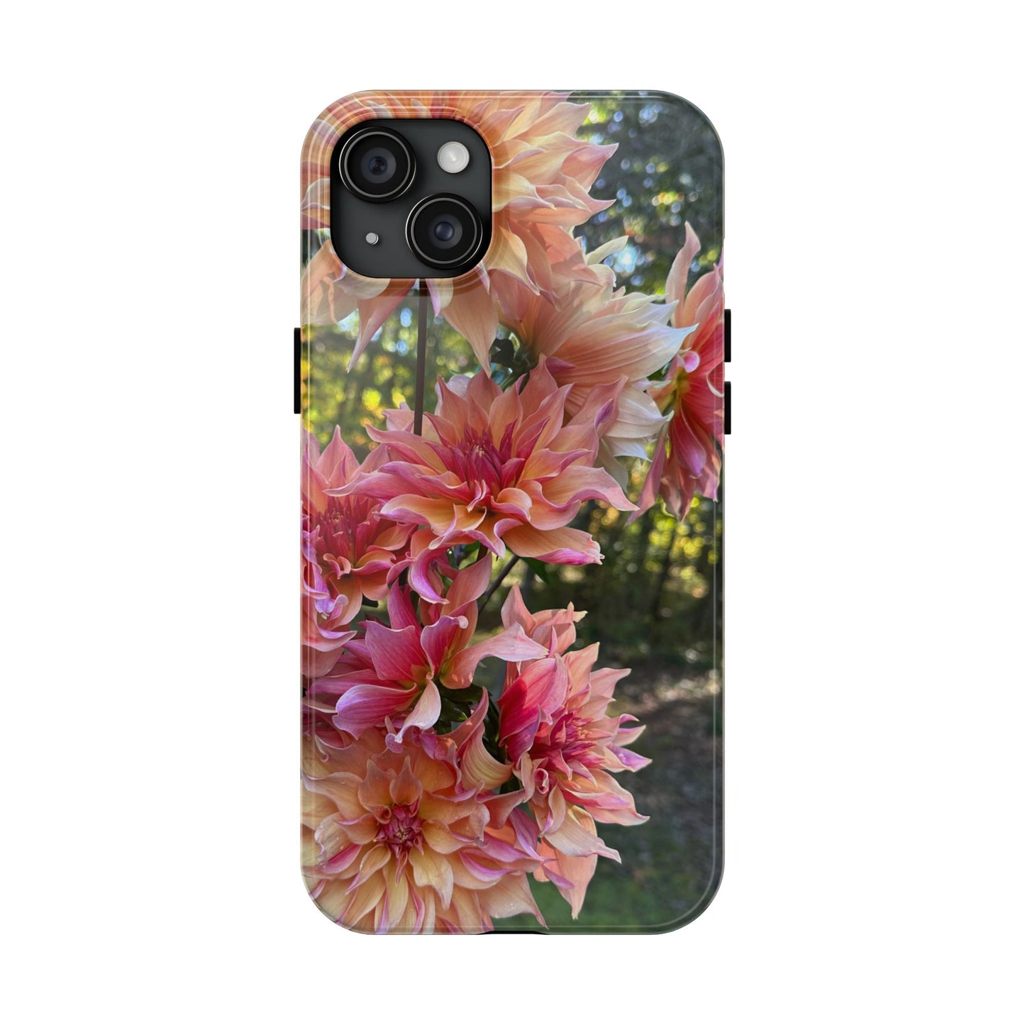 Floral Tough Phone Case - Durable Protection with Dahlia Design