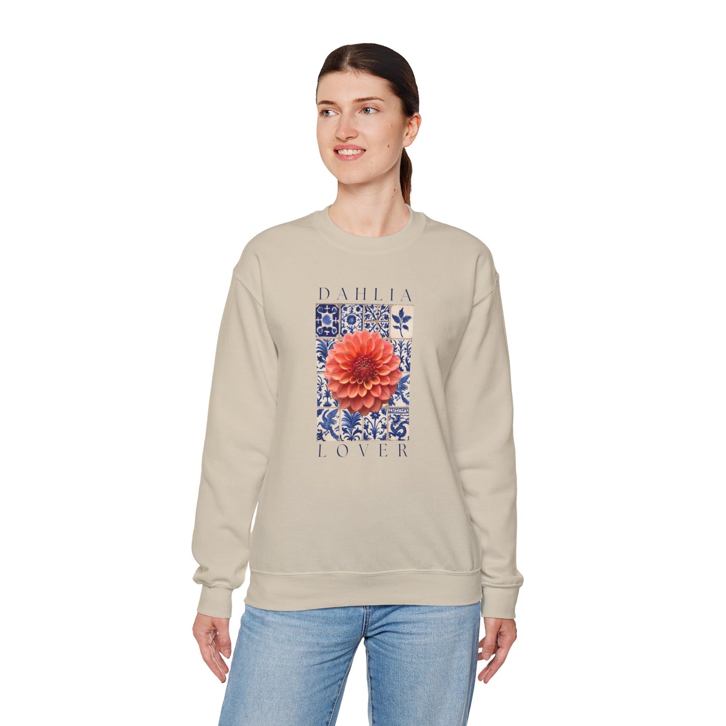 Dahlia Lover Sweatshirt, Floral Crewneck, Botanical Artwear