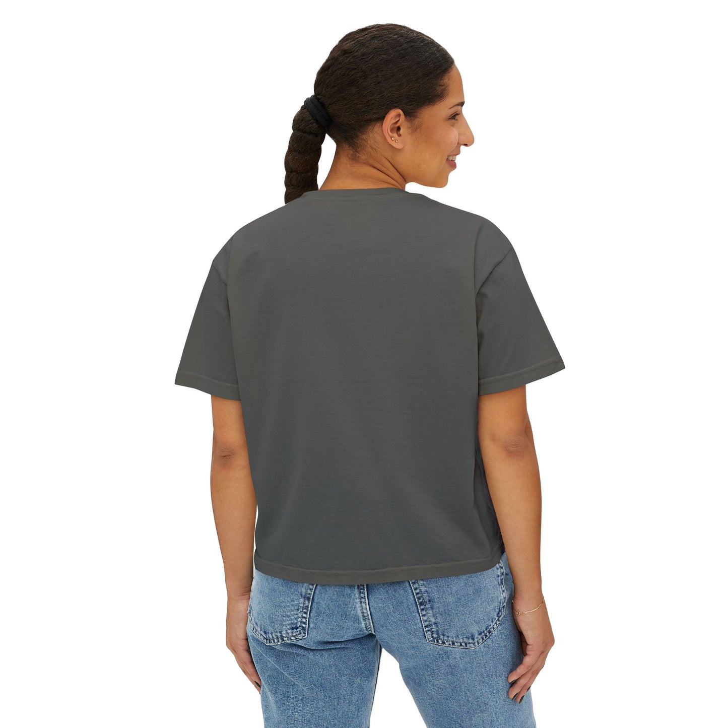 Floral Women's Boxy Tee - Wren's Stems Dahlia Tee