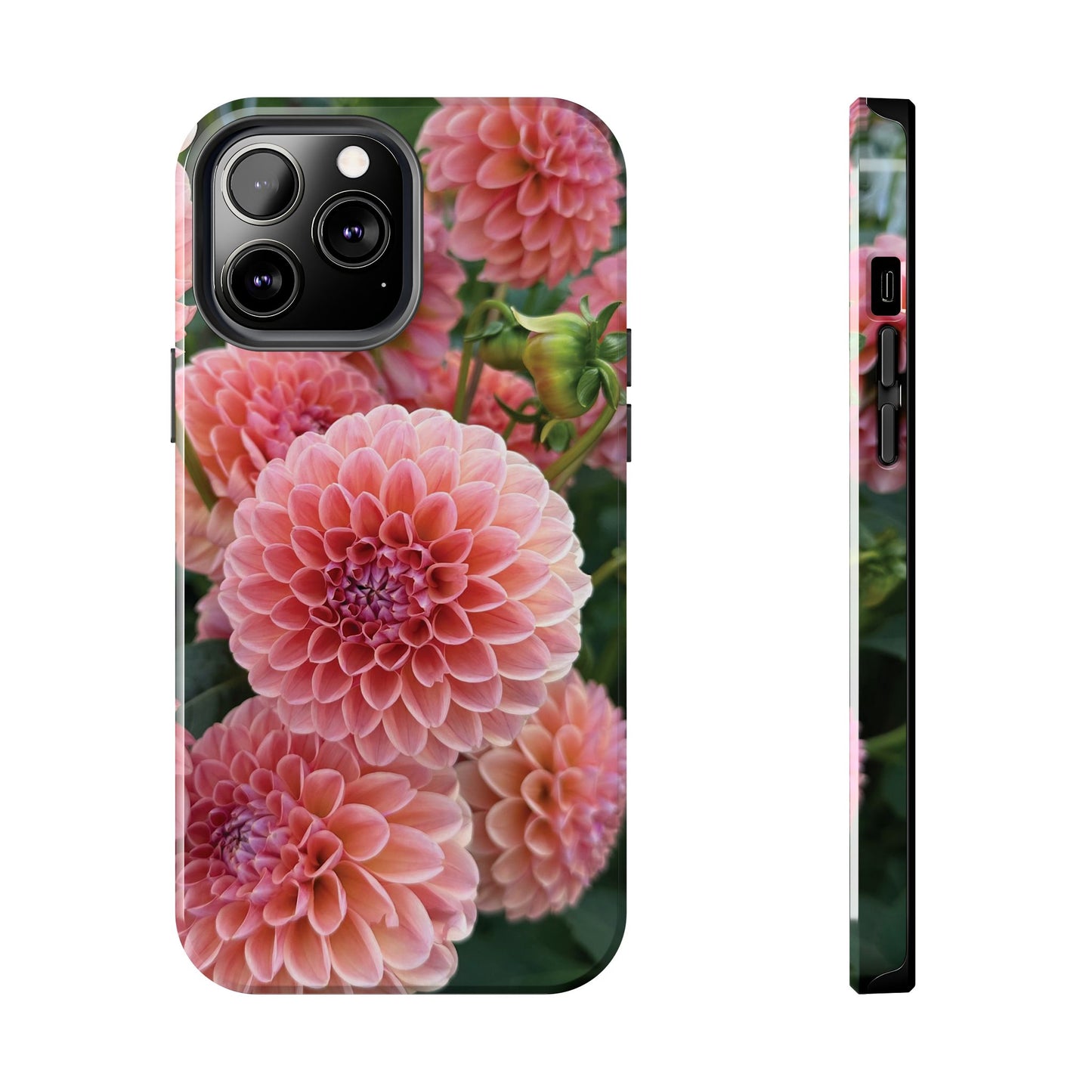 Floral Tough Phone Cases - Durable Protection with Pink Dahlia Design