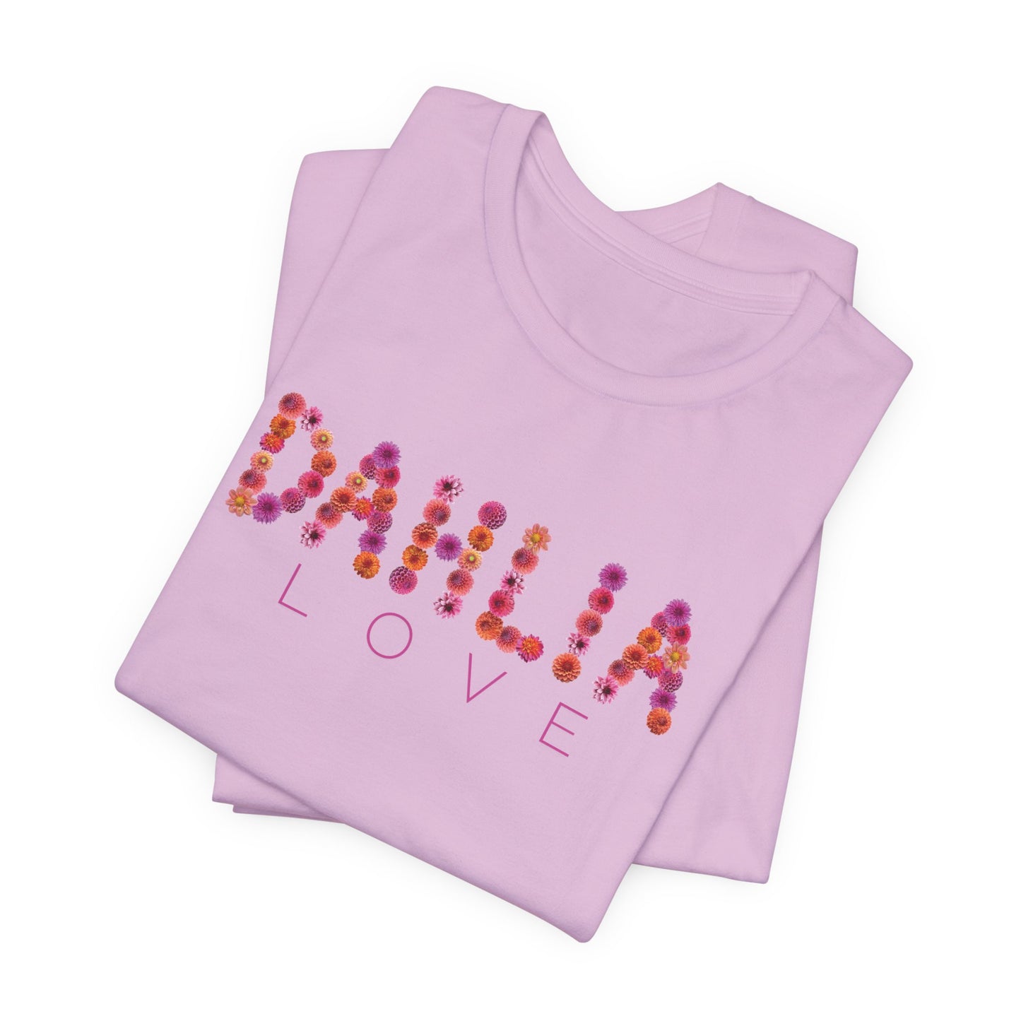 Dahlia Love Tee - Floral Graphic T-Shirt, Unisex Apparel, Casual Wear, Gift for Her, Spring Fashion