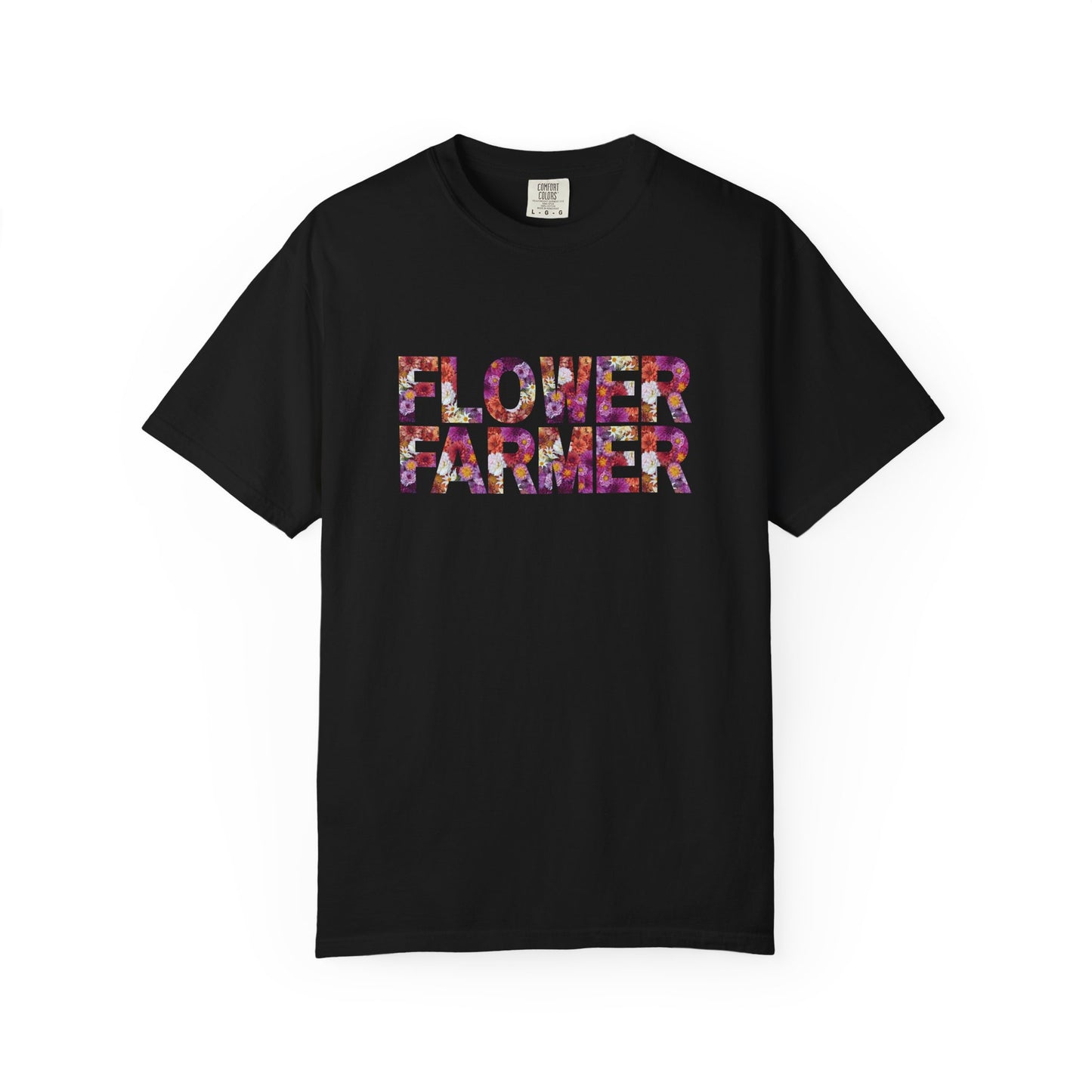 Dahlia Flower Farmer T-shirt, Unisex Garment-Dyed Tee